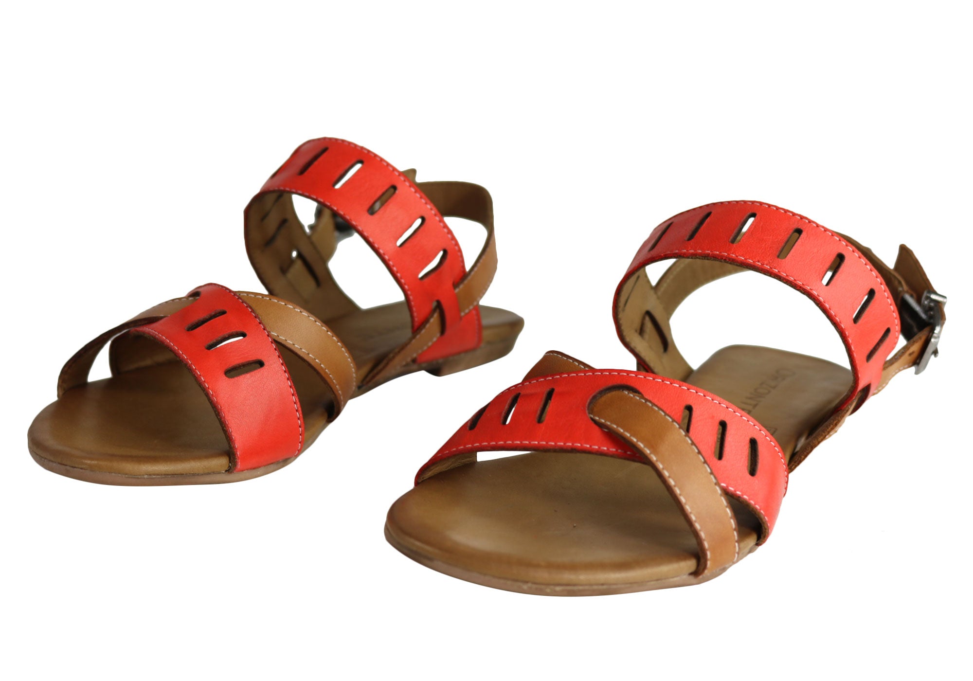 Orizonte Toto Women's European Leather Comfortable Flat Fashion Sandals - Stylish & Comfortable for Walking, Travel & Summer Outfits