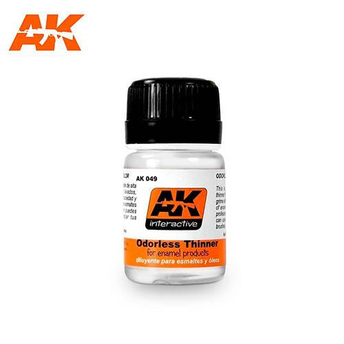 AK Interactive AK049 Odorless Turpentine 35ml - Premium Paint Thinner for Miniature Models & Hobby Art - Perfect for Airbrushing, Brush Cleaning & Oil Painting