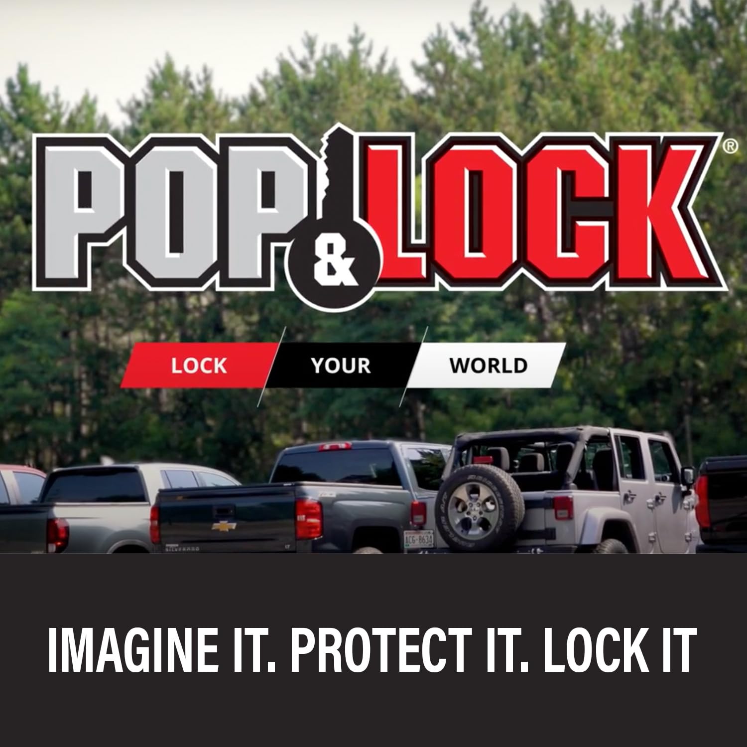 Pop & Lock PL8525 Power Tailgate Lock Kit for Toyota Tacoma (2005-2023) - Easy Install, Keyless Entry Upgrade | Secure Your Truck Bed for Camping & Work Sites
