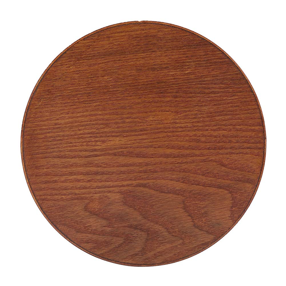 Round Wood Serving Tray - 21cm x 21cm Handcrafted Wooden Plate for Tea, Coffee, Snacks & Drinks | Perfect for Dining, Breakfast in Bed, Party Serving & Home Decor