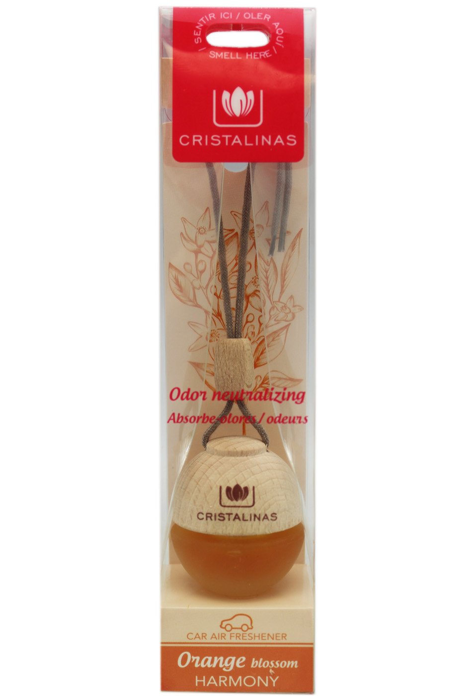 Premium Orange Blossom Car Air Freshener - Long-Lasting Crystal Scent for Fresh & Invigorating Car Interior | Perfect for Daily Commute, Road Trips & Gift Giving