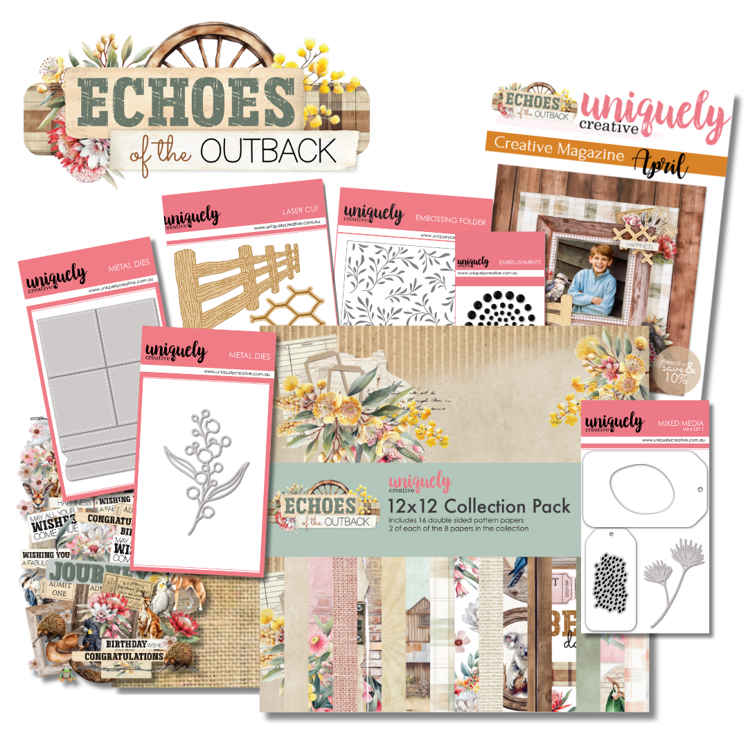 Echoes of the Outback Creative Kit with Bonus Dies - Scrapbooking & Card Making Supplies for DIY Crafts and Memory Keeping