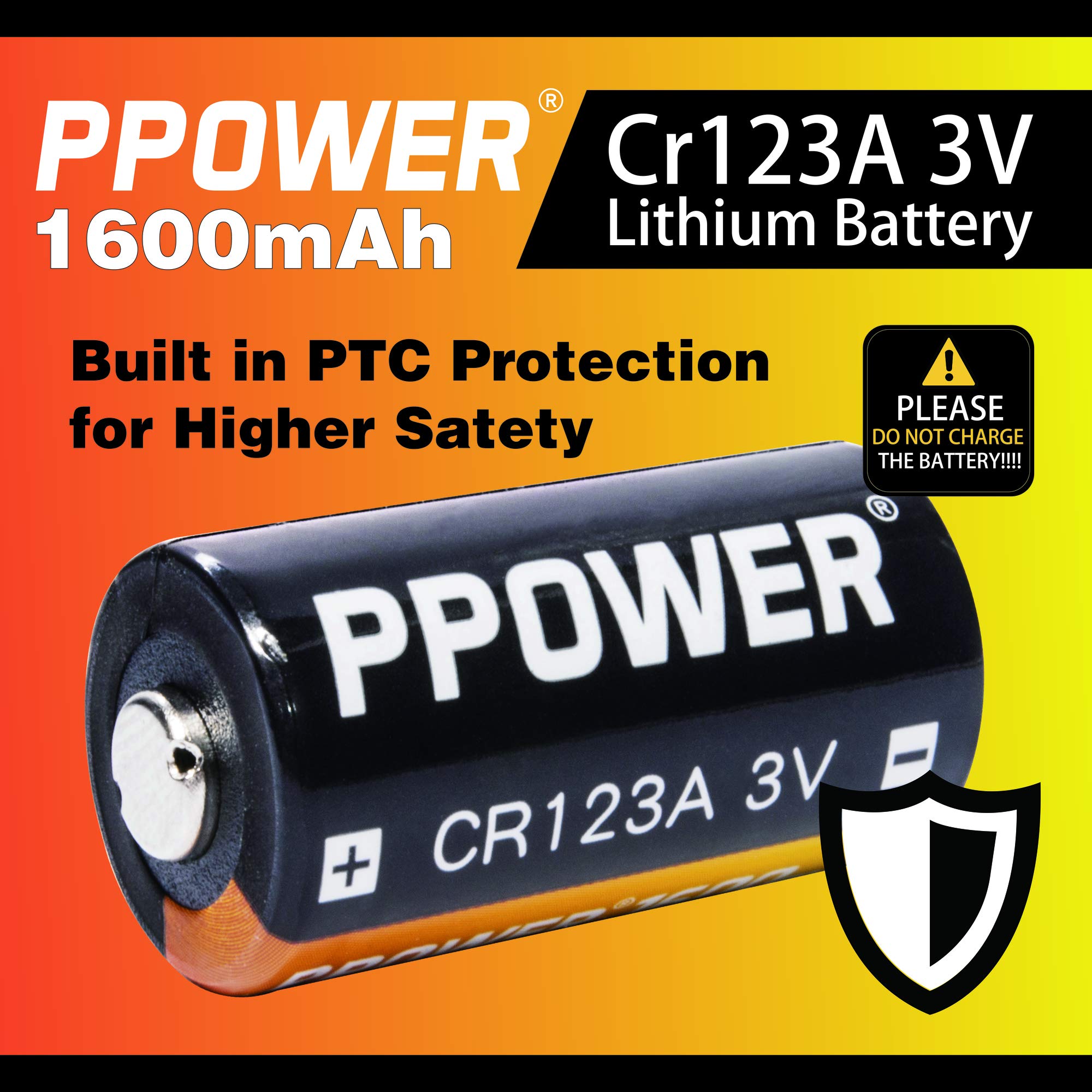 CR123A Lithium 3V Photo Disposal Batteries (12-20 Pack) - 1600mAh High Capacity for Arlo Cameras, Polaroid, Microphones & Flashlights - Includes Battery Storage Box - Non-Rechargeable (4pcs) - Perfect for Security Cameras, Photography Equipment & Emergency Lighting