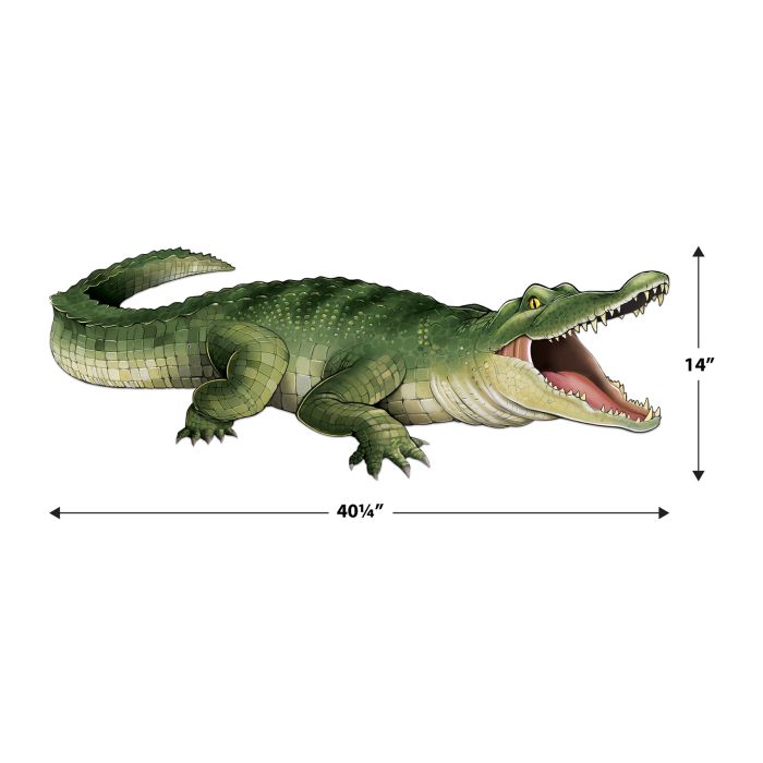 12 Pack Beistle Jointed Crocodile Wall Decoration - Realistic Hanging Reptile Decor for Halloween, Jungle Theme Parties & Kids Room Decorations