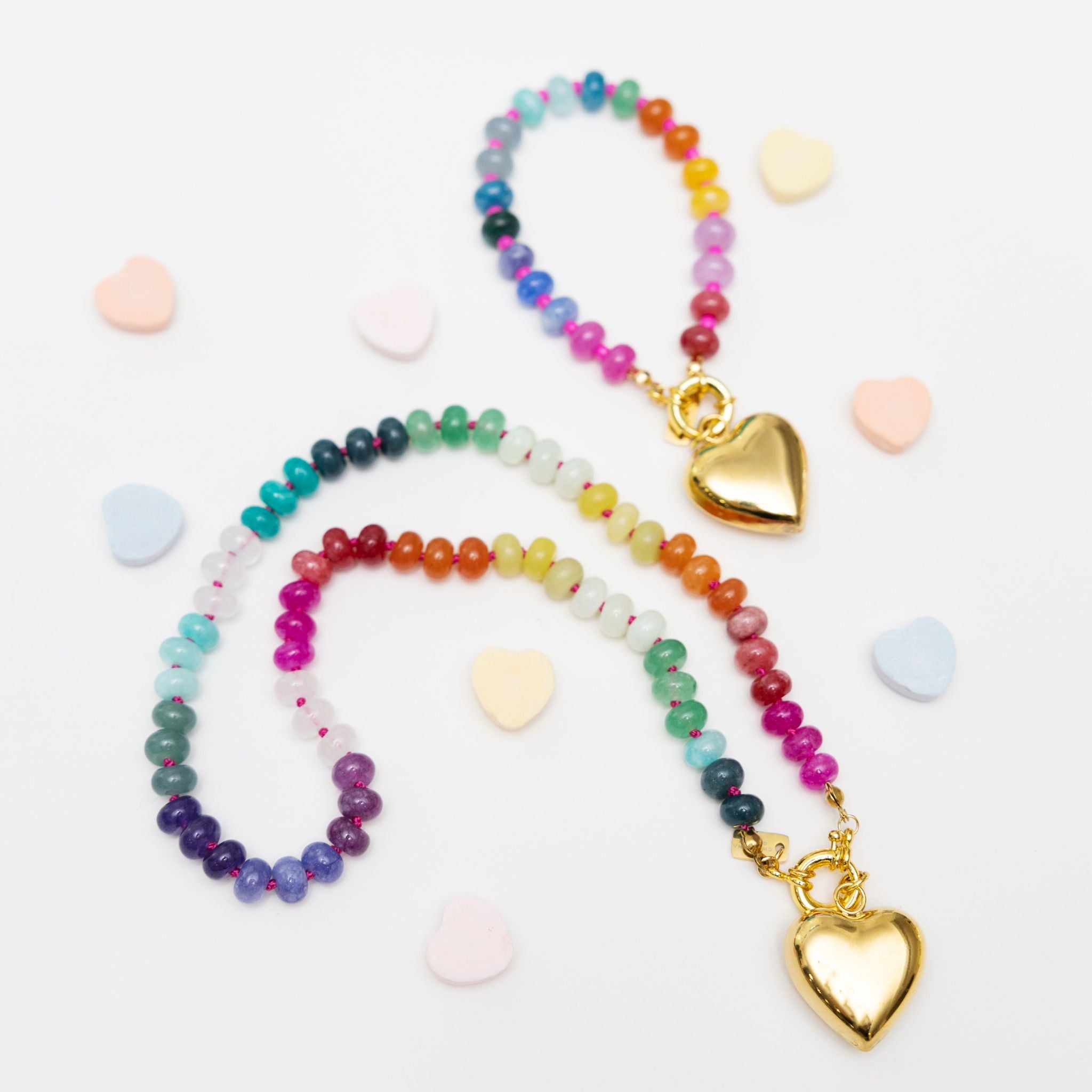 Wild at Heart Knotted Multicolor Beaded Bracelet - Boho Chic Handmade Jewelry for Women, Trendy Stackable Bracelets for Everyday Wear & Festival Outfits