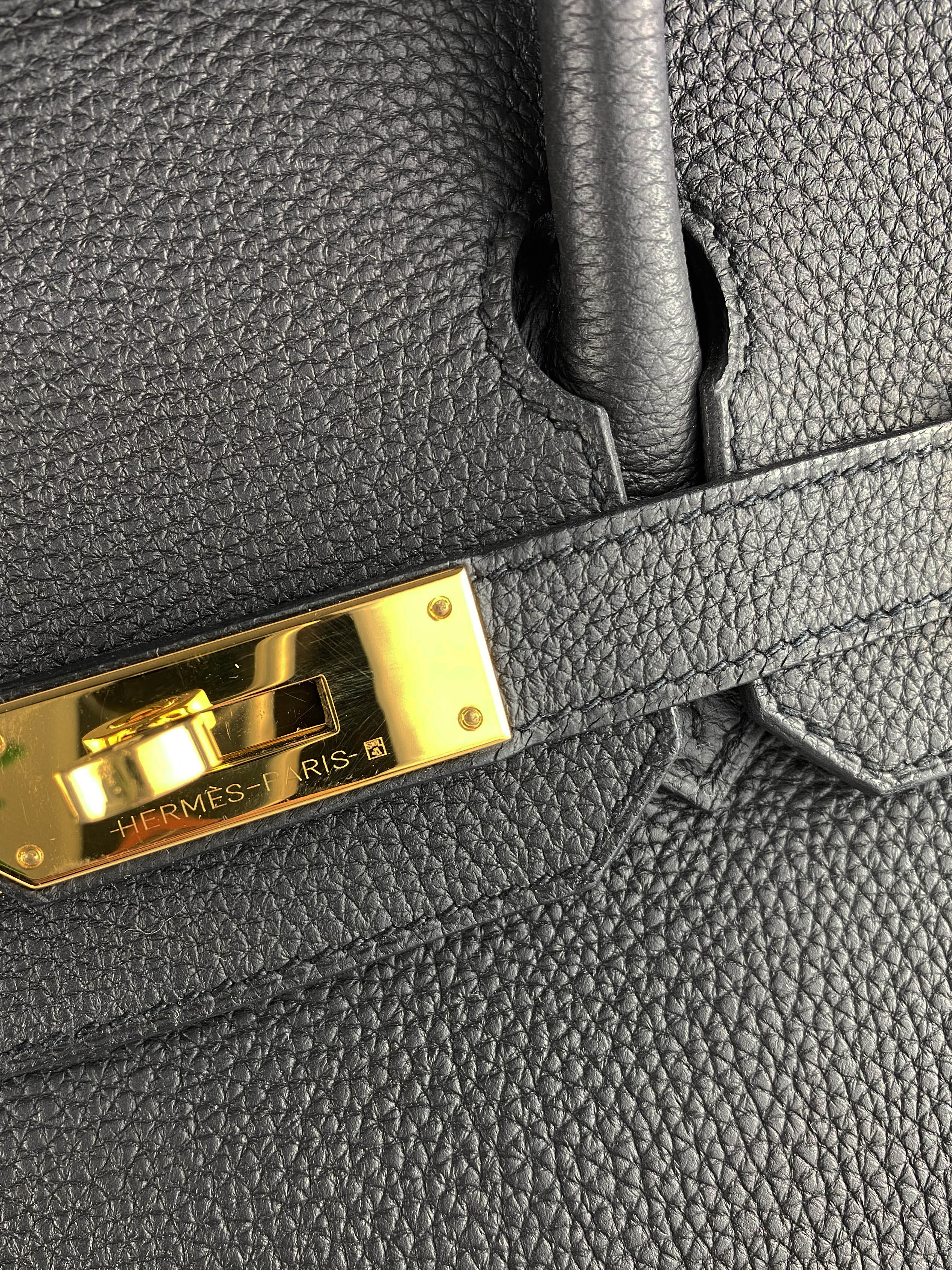 Authentic Hermes Birkin 30 Black Togo Leather Handbag - Luxury Designer Tote Bag for Women, Perfect for Work, Travel & Special Occasions