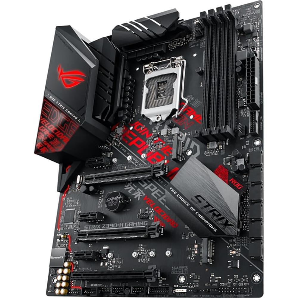 ASUS ROG STRIX Z390-H Gaming Motherboard - Intel LGA 1151, ATX Form Factor, DDR4, Dual M.2, USB 3.1 Gen2 - Perfect for PC Gaming & High Performance Computing