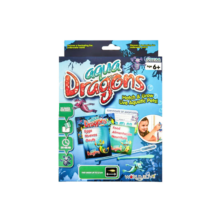 AQUA DRAGONS Refill Pack - Live Sea Monkey Eggs & Food Kit - Fun Educational Science Toy for Kids - Perfect for Home, Classroom & STEM Learning Activities
