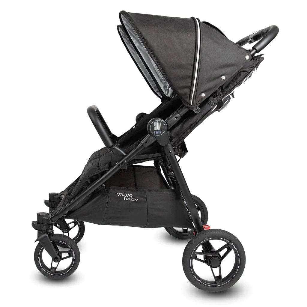 Valco Slim Twin Double Stroller - Lightweight Compact Side by Side Baby Stroller for Toddlers | Perfect for Jogging, Shopping & Travel