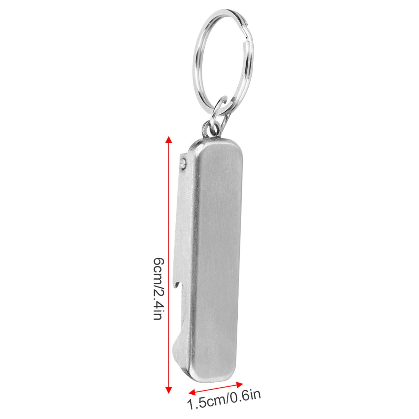 2 in 1 Stainless Steel Mini Nail Clipper Keychain - Ultra Thin Foldable Nail Cutter with Bottle Opener for Travel, Camping, Hiking & Outdoor Activities | Portable Manicure Tool for Home, Office & Gym Use