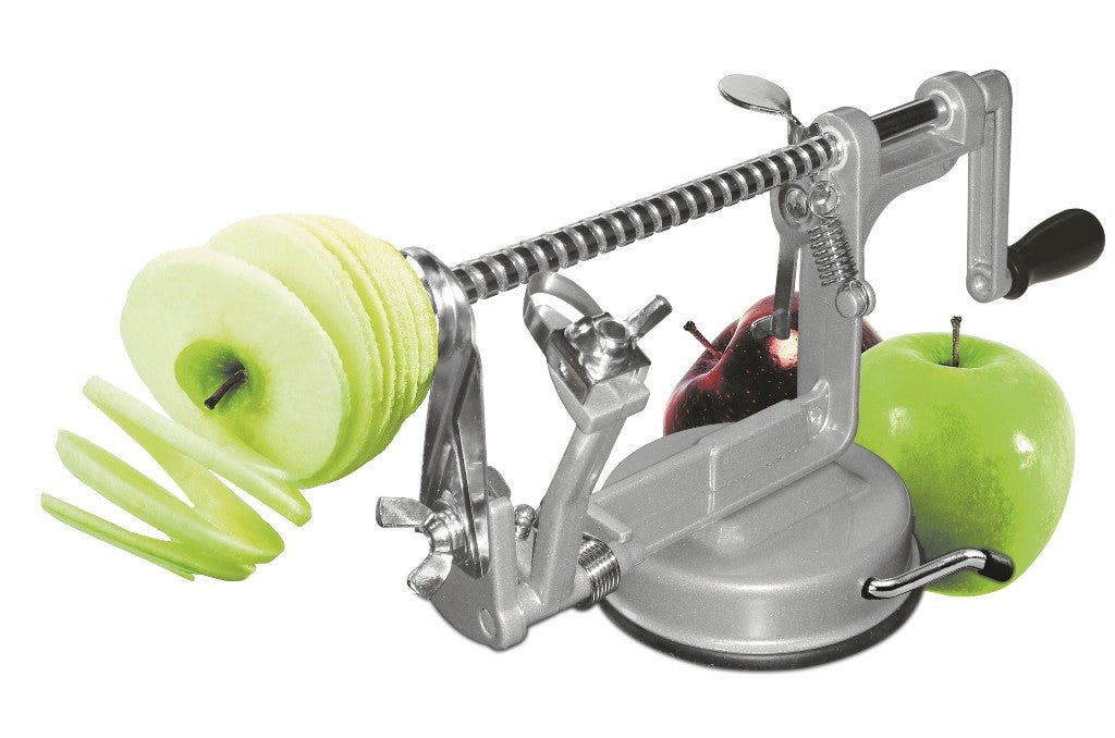 Avanti Apple Peeler Corer & Slicer Machine - Stainless Steel Kitchen Tool for Easy Apple Peeling, Coring & Slicing - Perfect for Baking, Cooking, Snacks & Fruit Salad Prep