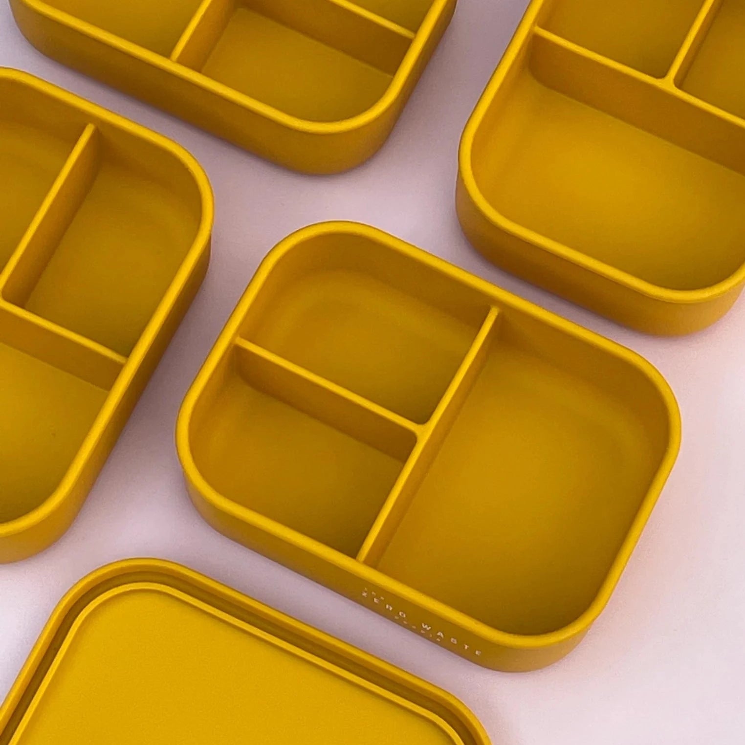 Eco-Friendly Silicone Mini Lunch Box - Reusable & Leak-Proof Food Container for Kids & Adults | Perfect for School, Office, Picnics & Travel | Mustard Yellow