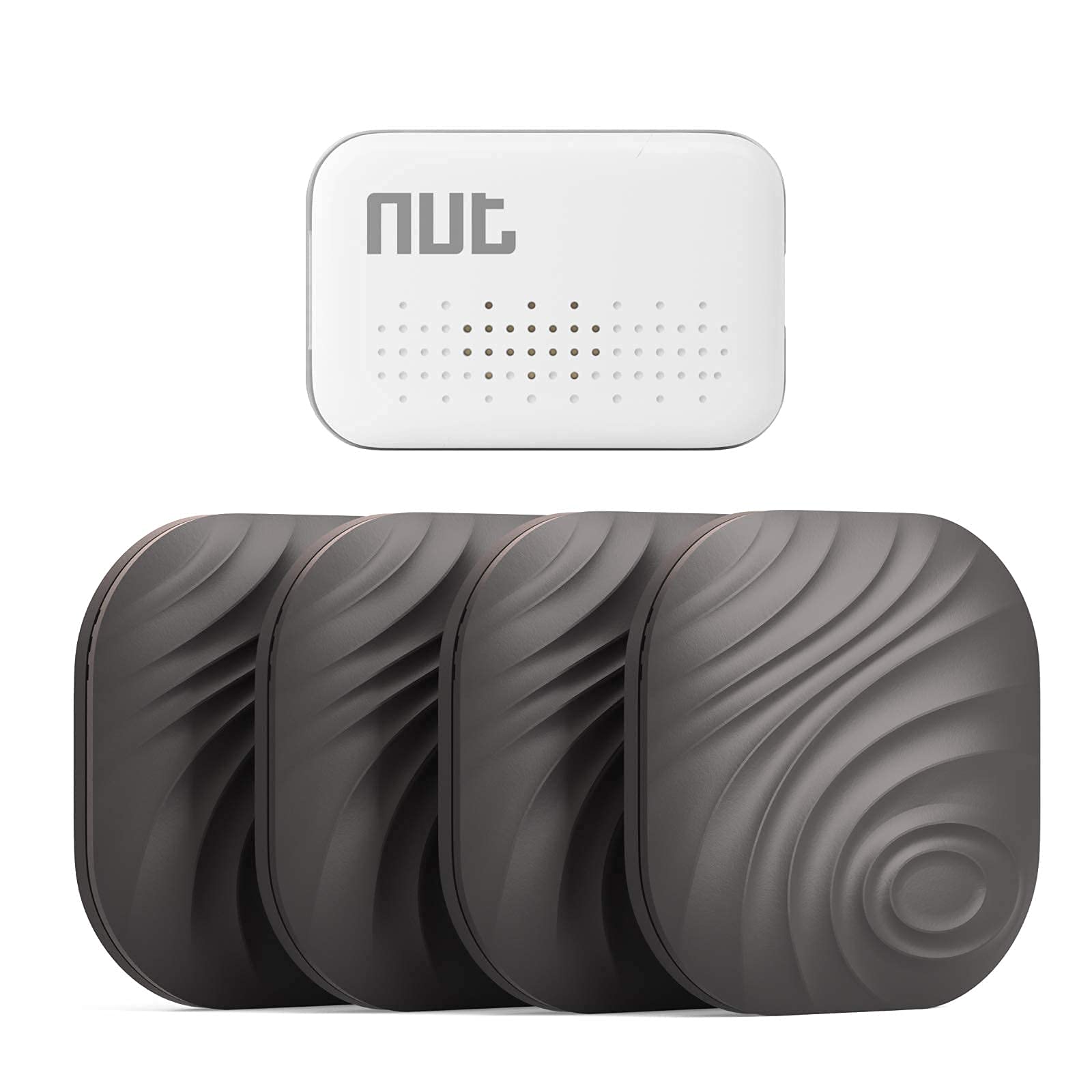 Nutale Bluetooth Key Finder & Item Locator - 1 Mini Tracker + 4 Findthing Tags with Keychain | Find Lost Keys, Pets, Wallets, Backpacks & Tablets | Perfect for Home, Office & Travel Use