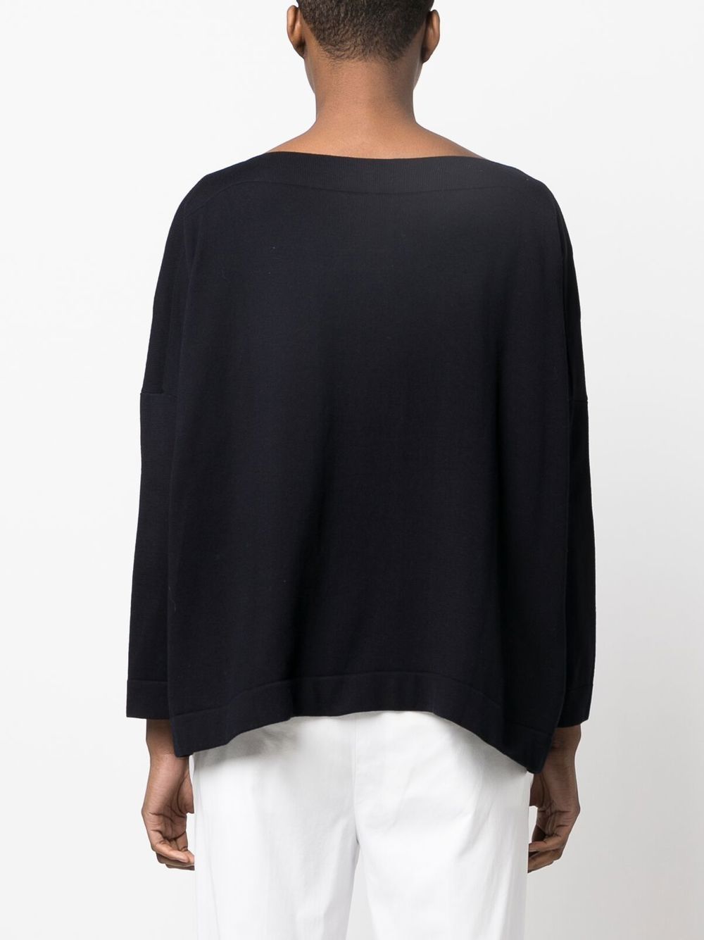 Daniela Gregis Women's Blue Cashmere Sweater - Soft & Cozy Knit Pullover for Fall & Winter Fashion | Perfect for Office, Travel & Casual Outfits