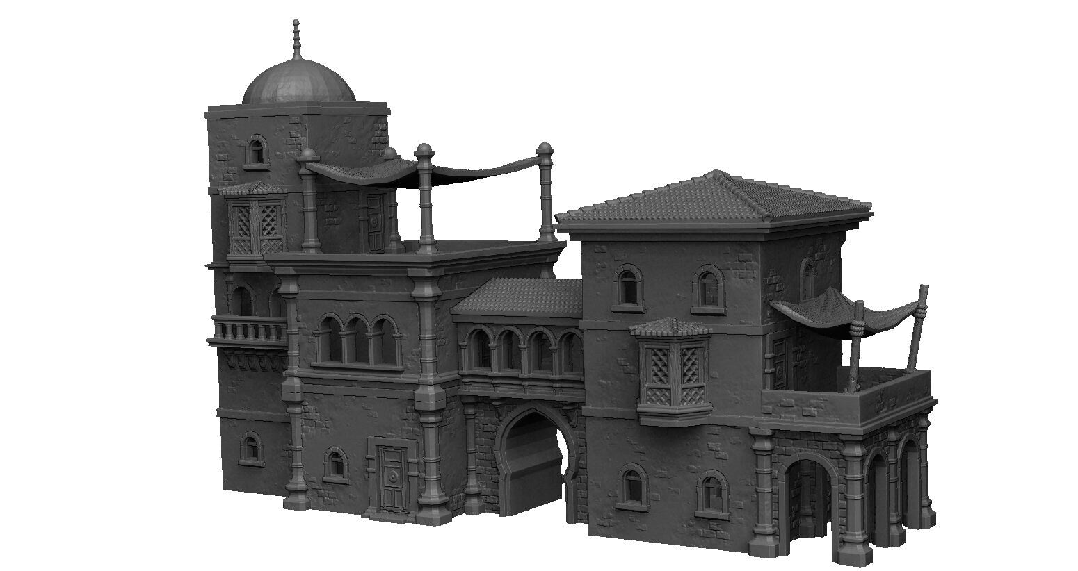 28mm Dungeons and Dragons Manor House Terrain - Warhammer Tabletop RPG Miniature Estate for Fantasy Gaming Scenes & D&D Campaign Settings