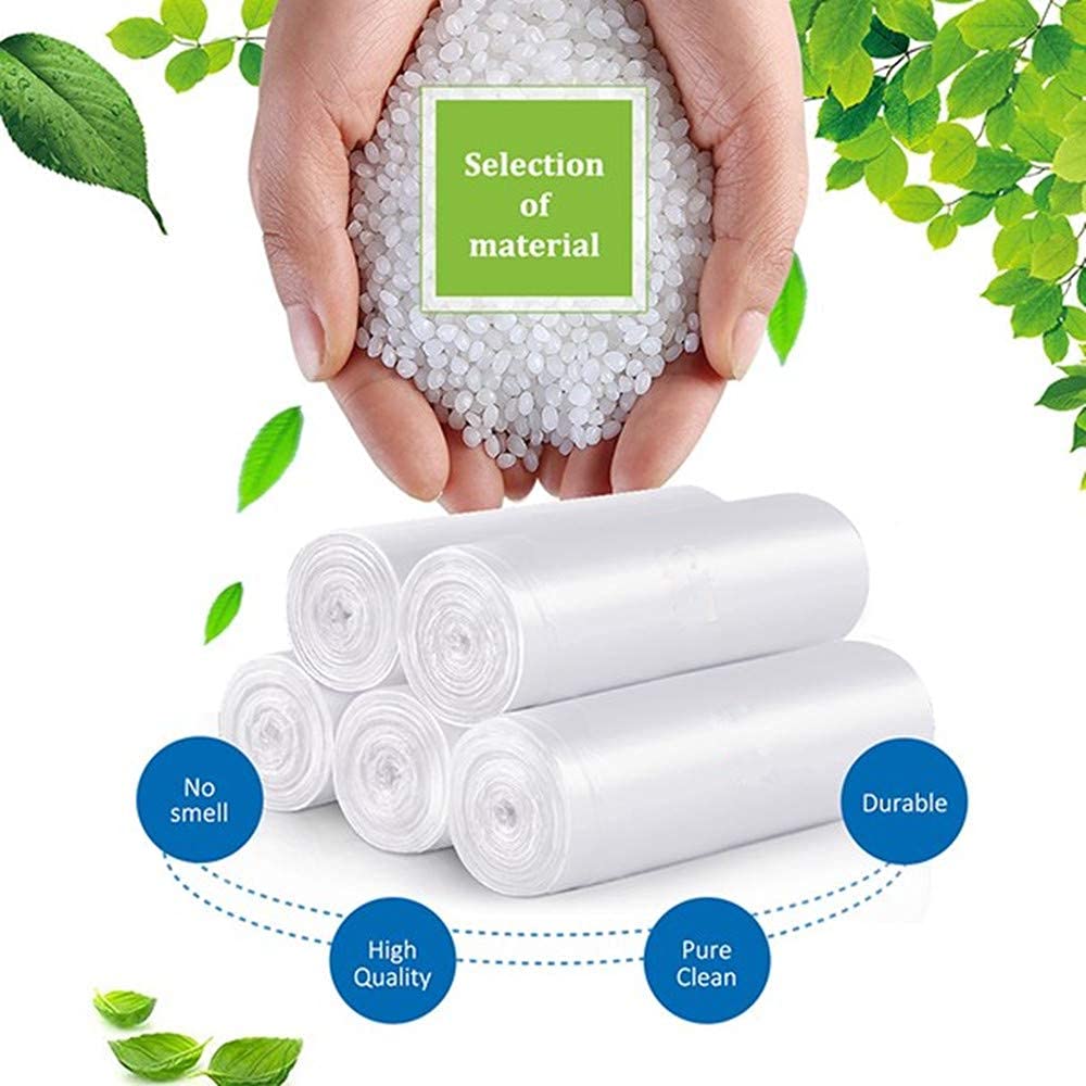 4 Gallon Small Trash Bags - 125 Count | Magesh Strong Wastebasket Liners for Bathroom, Bedroom & Office | Durable Garbage Bags for Kitchen, RV & Small Trash Cans | Perfect for Daily Use & Travel