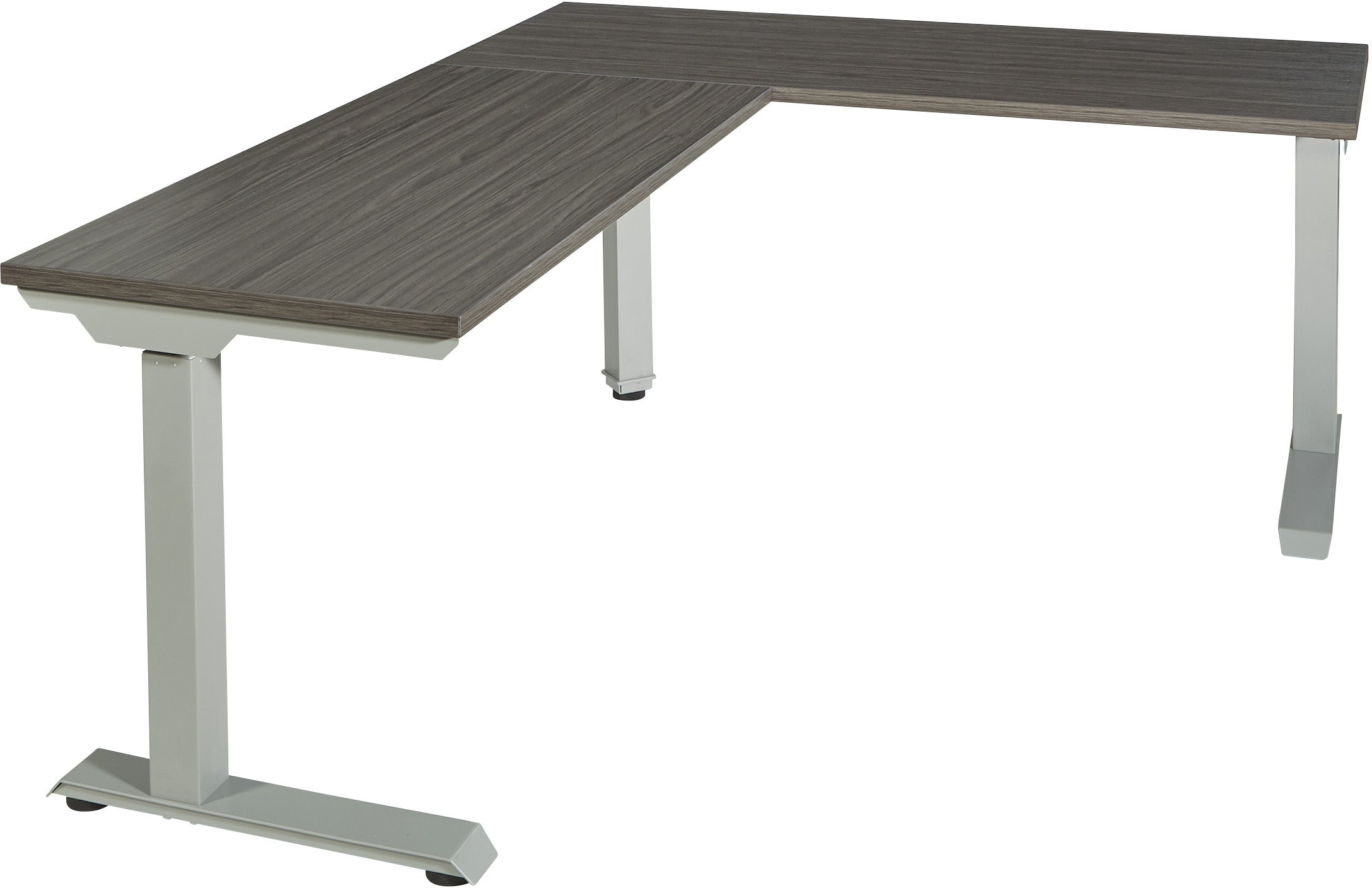 Office Star Ascend II 3-Stage Electric Height Adjustable L-Shaped Desk [A336072SVS] - Perfect for Home Office, Gaming Setup & Workspace Ergonomics