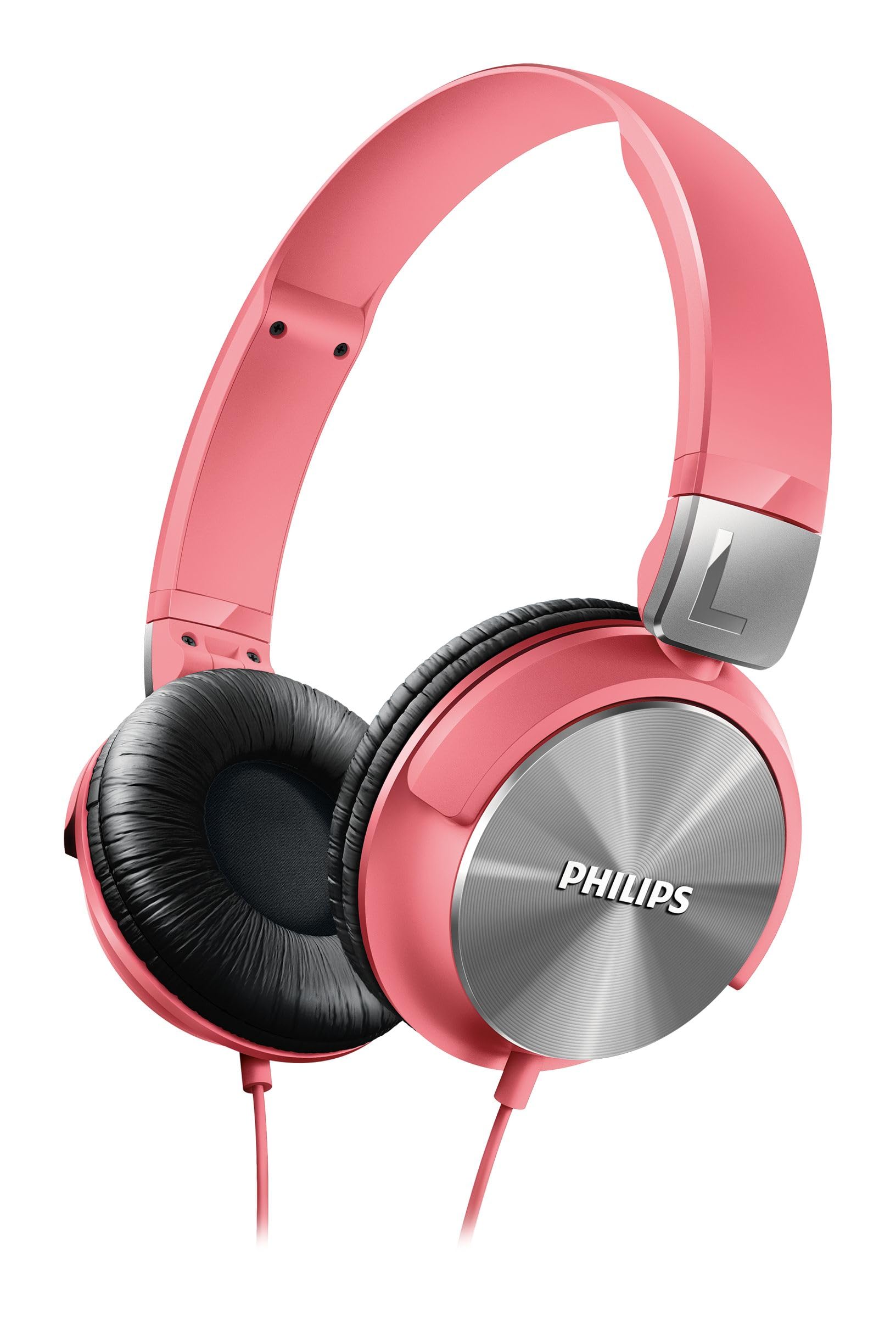 Philips SHL3160PK/27 Wireless On-Ear Headphones with Microphone, Pink - Perfect for Travel, Workouts & Office Use
