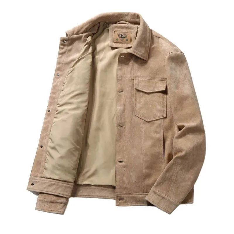 Premium Men's Suede Leather Jacket by MacAnthony - Stylish & Durable Outerwear for Casual Wear, Date Nights & Fall Fashion