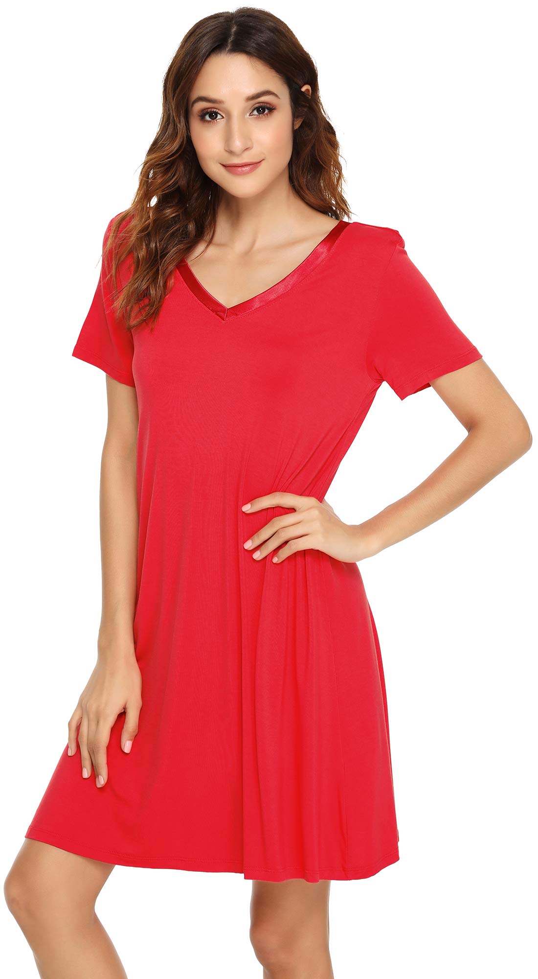 Soft Viscose Bamboo Nightgowns for Women - Comfortable Plus Size Sleep Shirts & Pajamas (S-4X) | Perfect for Summer Nights, Lounging & Relaxing at Home
