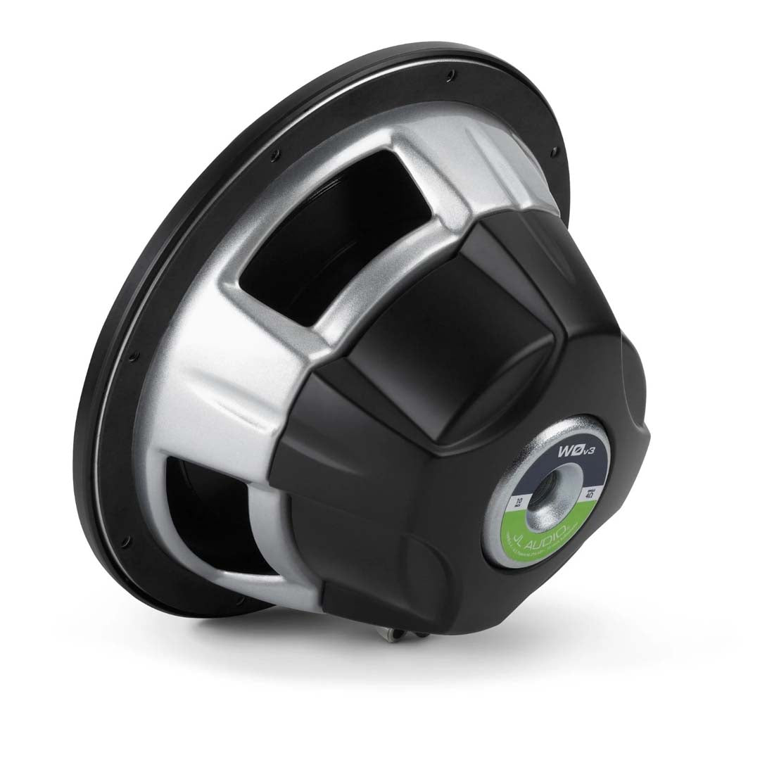 JL Audio 10W0v3-4 10-Inch W0 Series Single 4 Ohm Car Subwoofer - 300W RMS Power for Deep Bass | Perfect for Car Audio Systems & Home Theater Setups