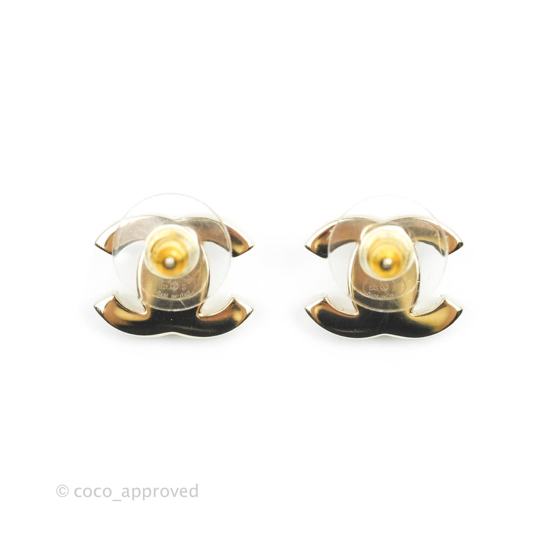 Chanel CC Turn Lock Earrings in Gold Tone - 21S Collection | Luxury Fashion Jewelry for Women, Perfect for Parties, Weddings & Special Occasions