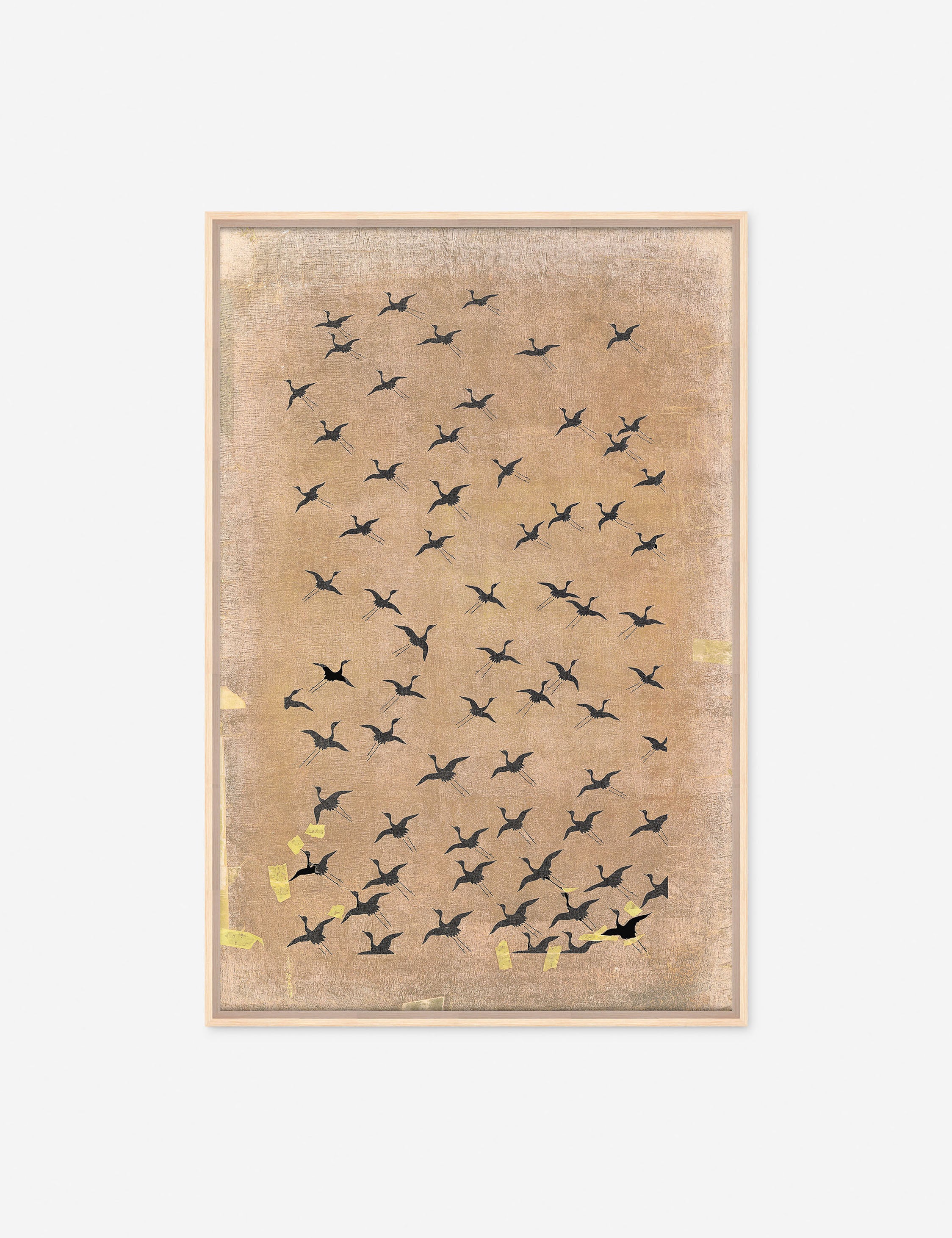 ZBC House Crane Stencil 2 Wall Art - Modern Asian-Inspired Home Decor for Living Room, Bedroom & Office
