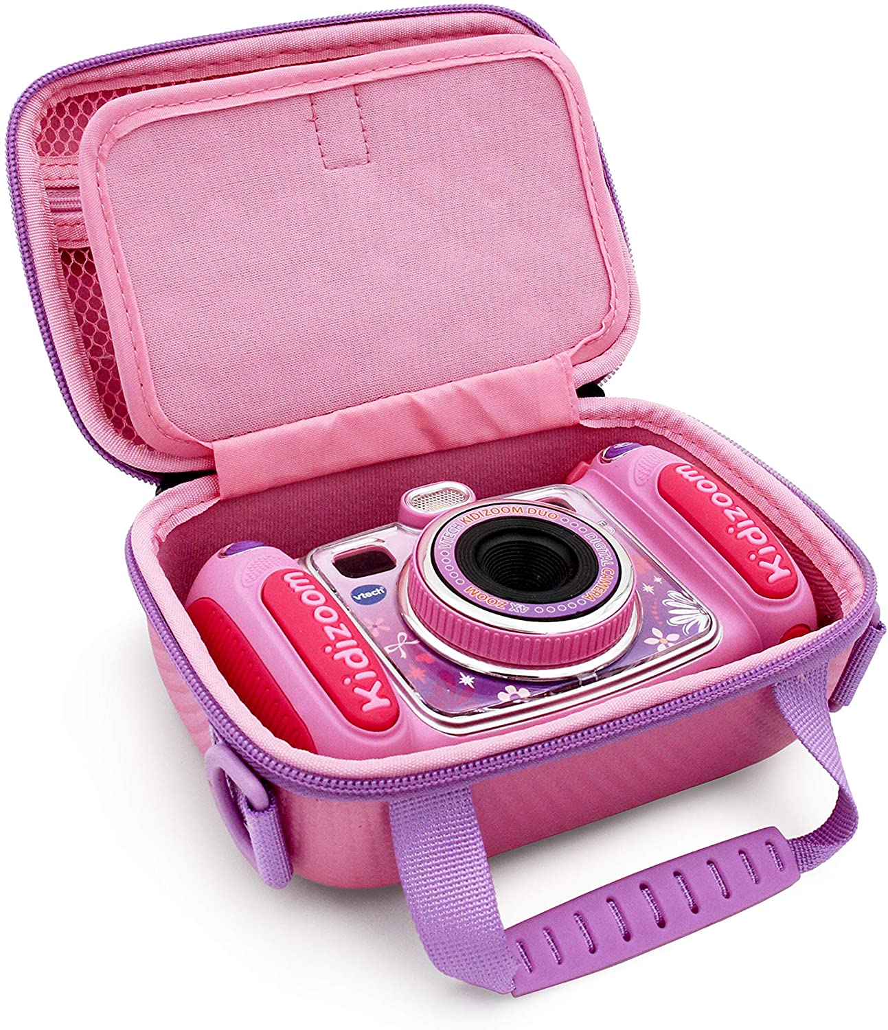CASEMATIX Protective Camera Case for VTech KidiZoom Duo Selfie Cam - Durable Travel Storage Bag with Adjustable Strap - Fits KidiZoom Pix, Twist Connect & More - Perfect for Kids Travel, School & Outdoor Adventures