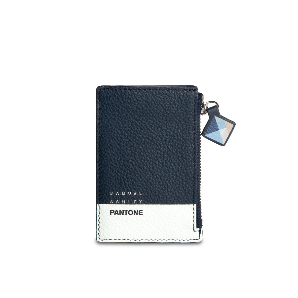 Samuel Ashley x Pantone Leather Key Purse - Premium Genuine Leather Keychain Wallet for Women & Men - Perfect for Travel, Office, and Everyday Use