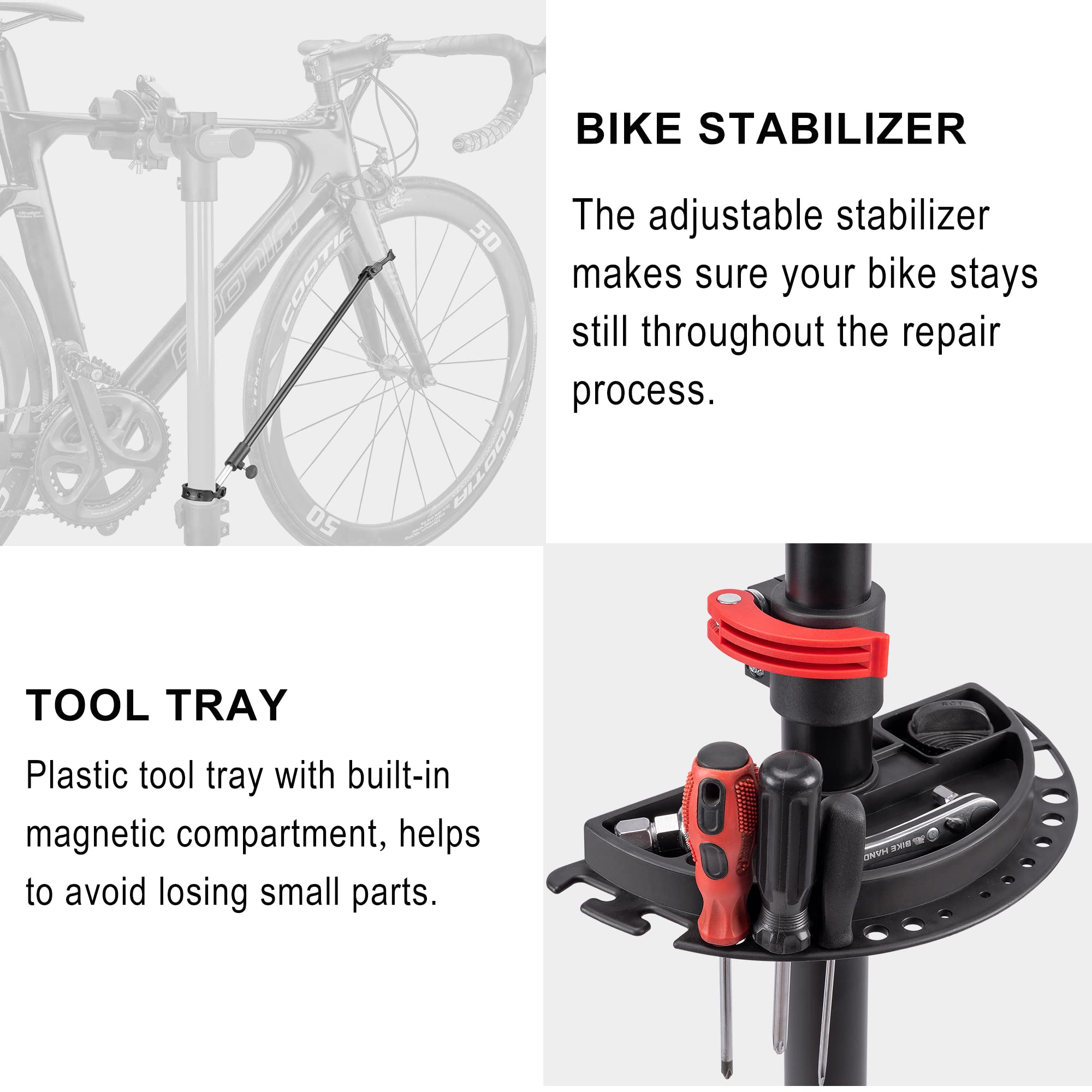 CXWXC Bike Repair Stand - Professional Bike Maintenance Workstand for E-Bike, Mountain Bike & Road Bike - Home & Shop Mechanic Tool for Easy Repairs & Tuning (Perfect for DIY Enthusiasts & Professional Mechanics)