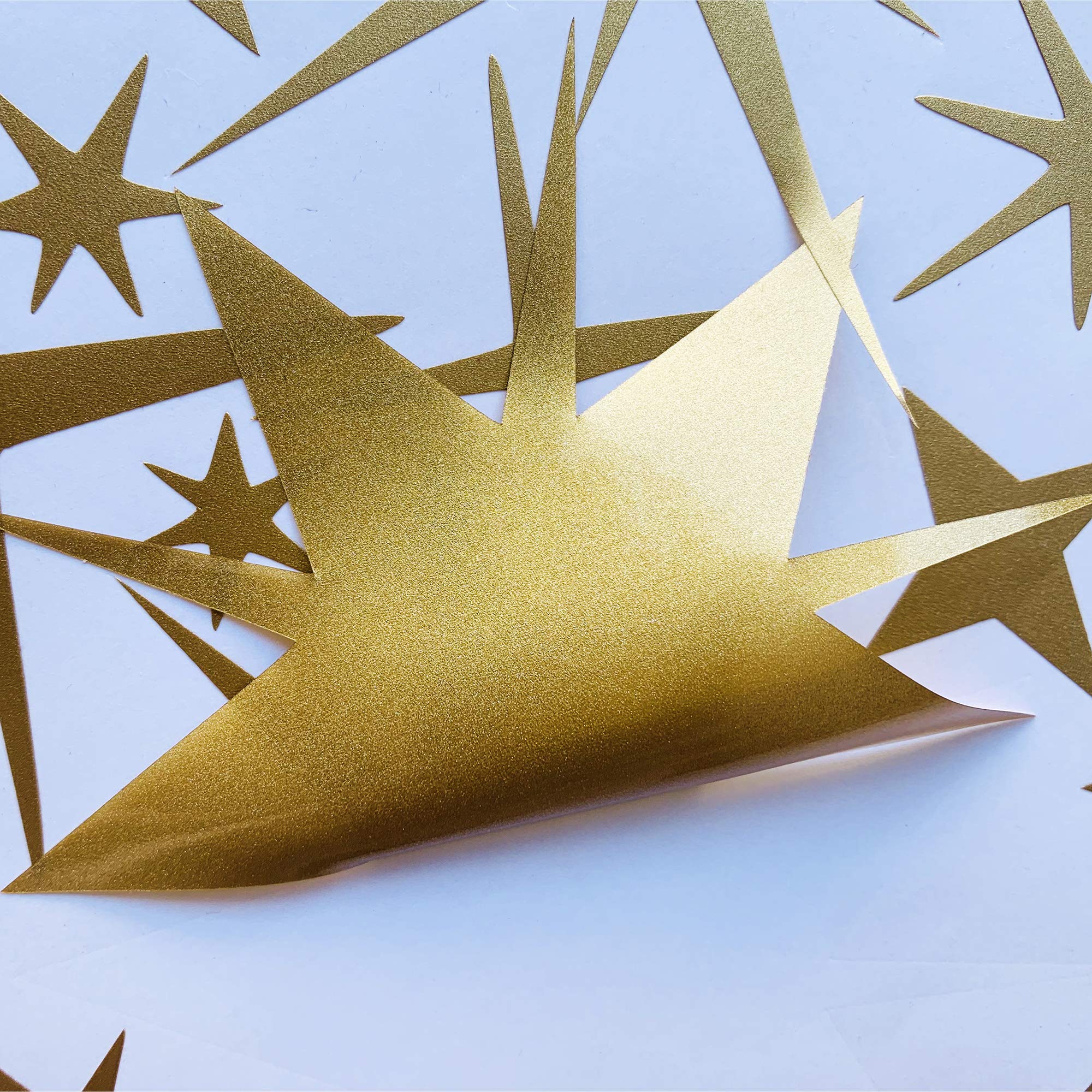 Sparkle Star Wall Decals - Nursery & Kids Room Decor - Removable Peel & Stick for Baby Room