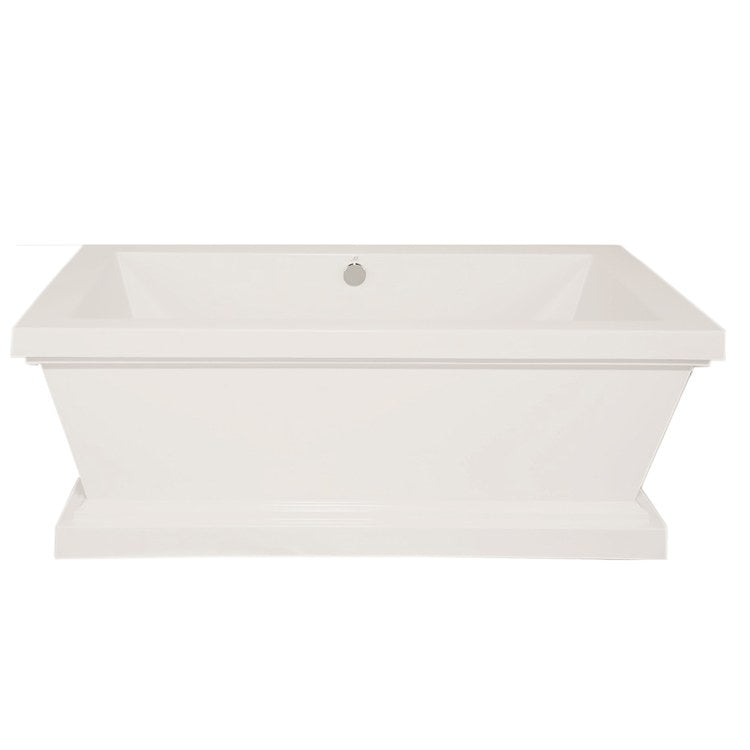Da Vinci Freestanding Acrylic Air Tub - 70 x 36 x 25 Inch White Rectangle Bathtub | Modern Designer Collection for Luxury Bathroom & Spa Relaxation