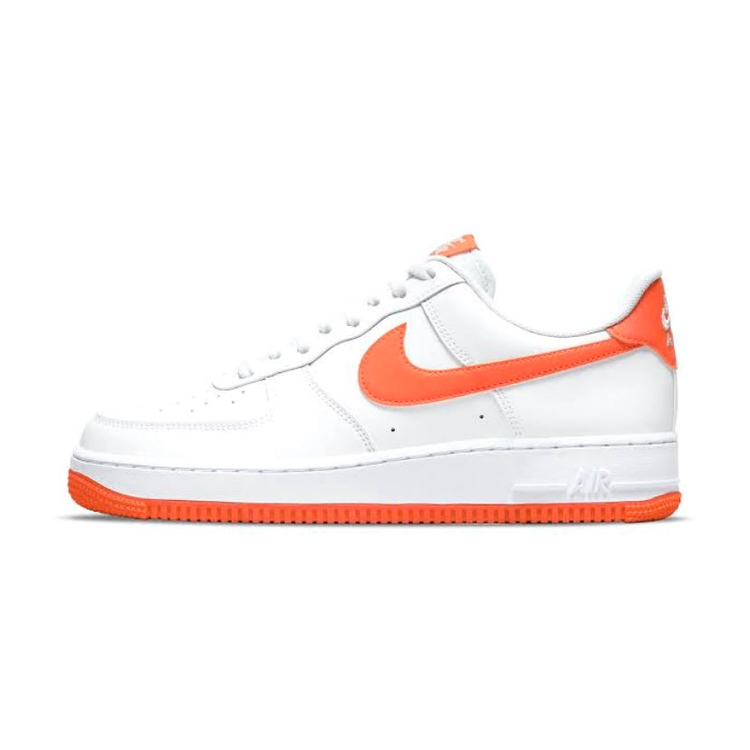 Nike Air Force 1 Low '07 White Orange Sneakers - Men's/Women's Basketball Shoes for Casual Wear & Street Style Fashion