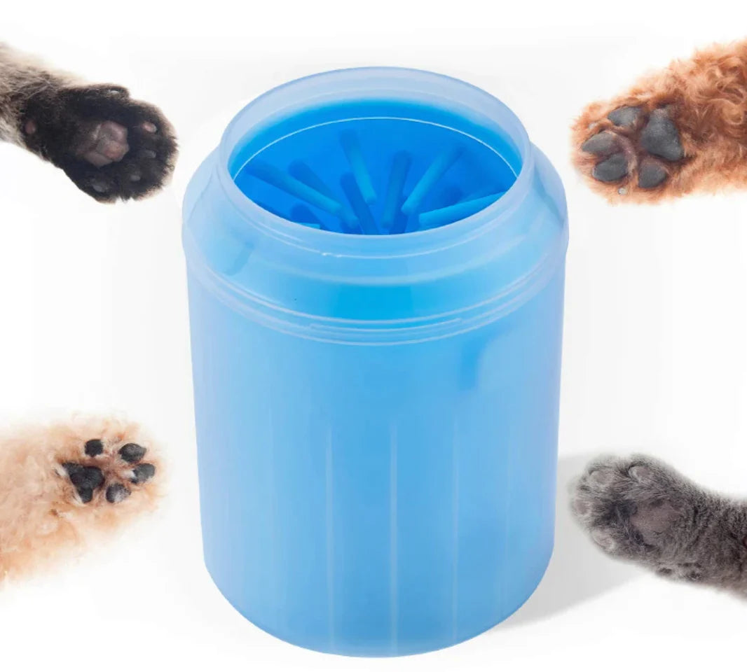 Portable Outdoor Pet Paw Cleaner Brush - Quick Wash & Dry Dog Cat Foot Washer for Travel, Hiking, and Beach Trips