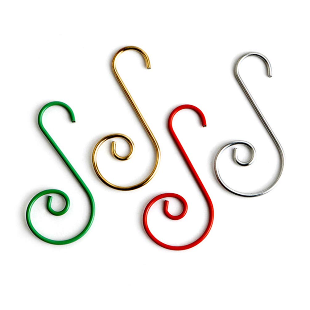100-Pack Heavy Duty Metal S Hooks for Kitchen Storage, Christmas Tree Ornaments, and Home Organization - Rust-Resistant Hanging Hooks for Cabinets, Walls, and Holiday Decorations (Perfect for Pantry, Garage, and Christmas Decor Hanging)