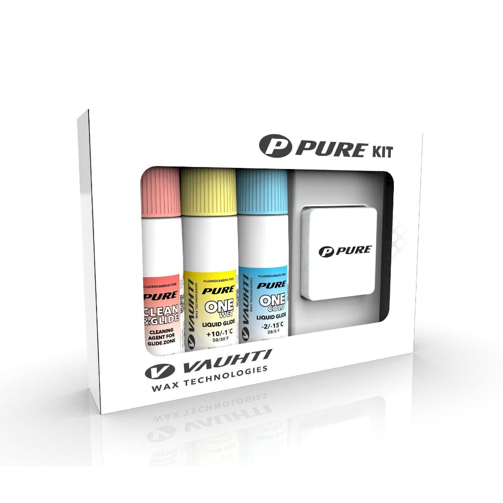Vauhti Pure Kit Glide Wax - High Performance Ski Wax for All Snow Conditions | Perfect for Cross-Country Skiing & Winter Sports Enthusiasts