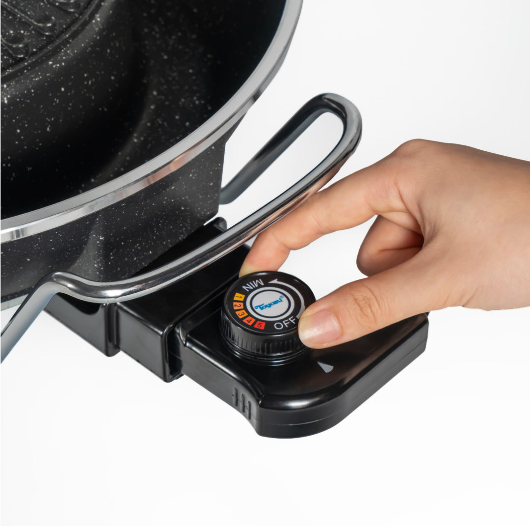 TOYOMI Electric MookaTa Grill - 8000W Portable BBQ Hot Pot & Steamboat Cooker for Indoor/Outdoor Use - Perfect for Backyard Parties, Camping & Family Gatherings