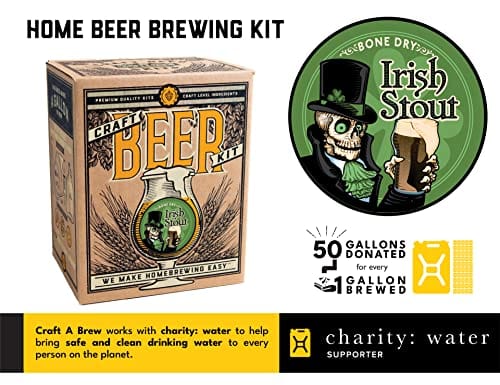 Craft A Brew Irish Stout Beer Making Kit - Complete Home Brewing Equipment & Supplies for 1 Gallon DIY Craft Beer - Perfect for Beginners, Gifts & St. Patrick's Day Celebrations