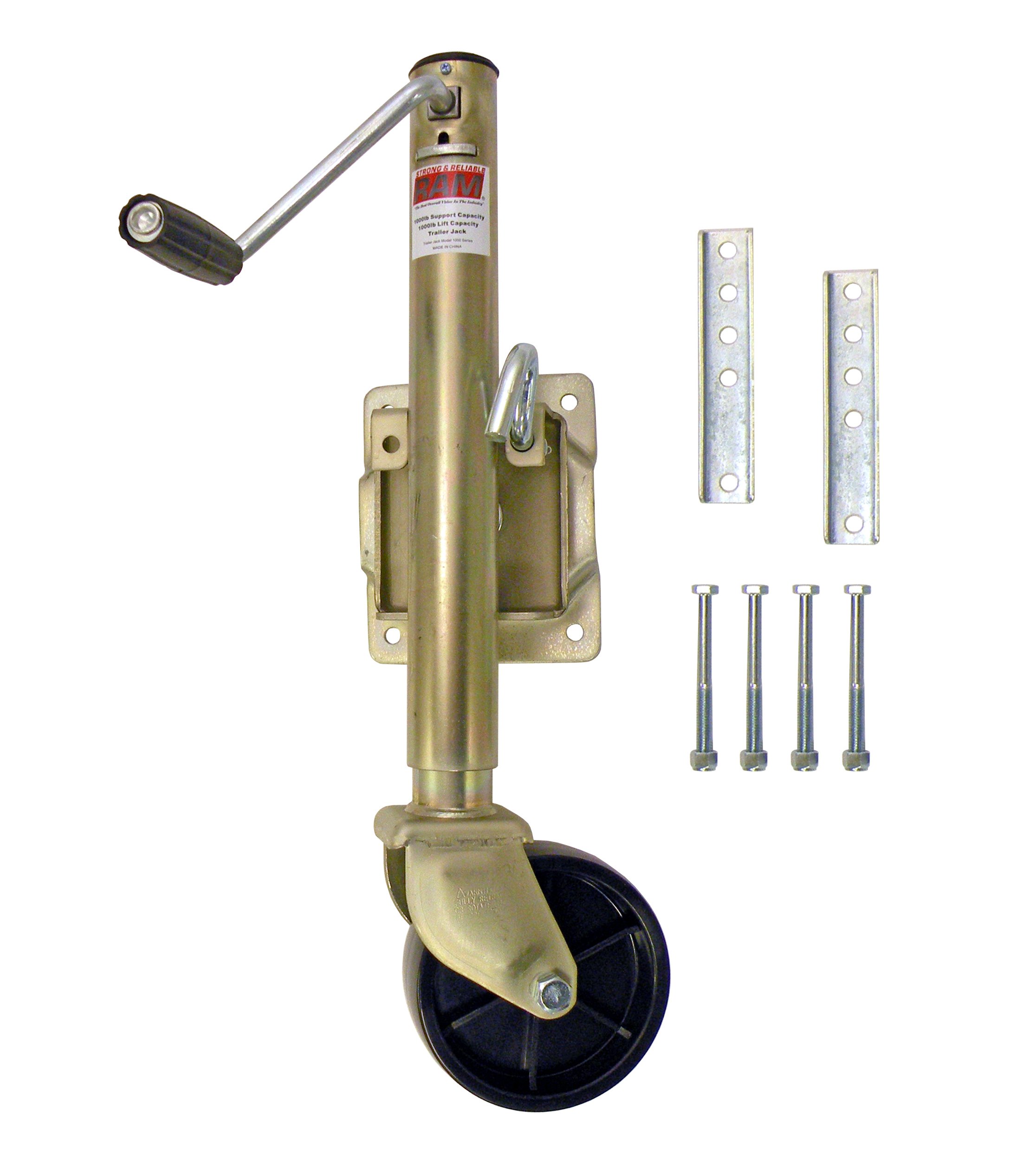 RAM Marine Swivel Jack MJ-1206-B with Mounting Bracket - Heavy Duty Boat Seat Mount for Smooth Navigation