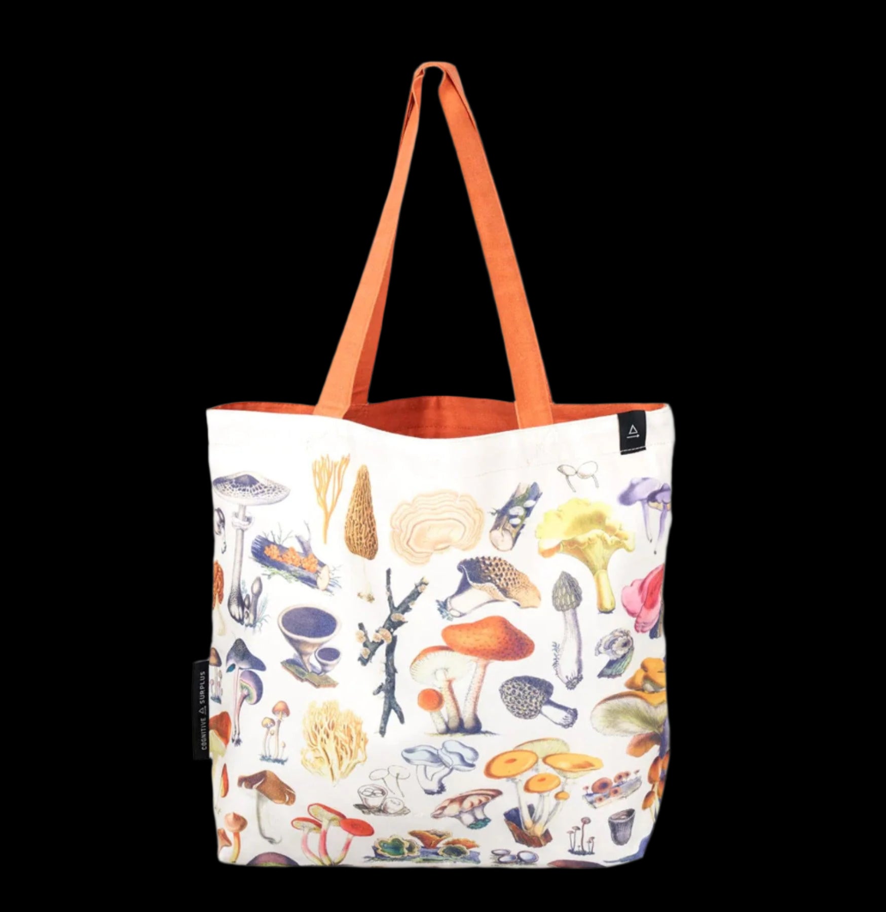 Woodland Mushroom Print Canvas Tote Bag for Women - Eco-Friendly Shoulder Bag for Grocery Shopping, Beach & Daily Use