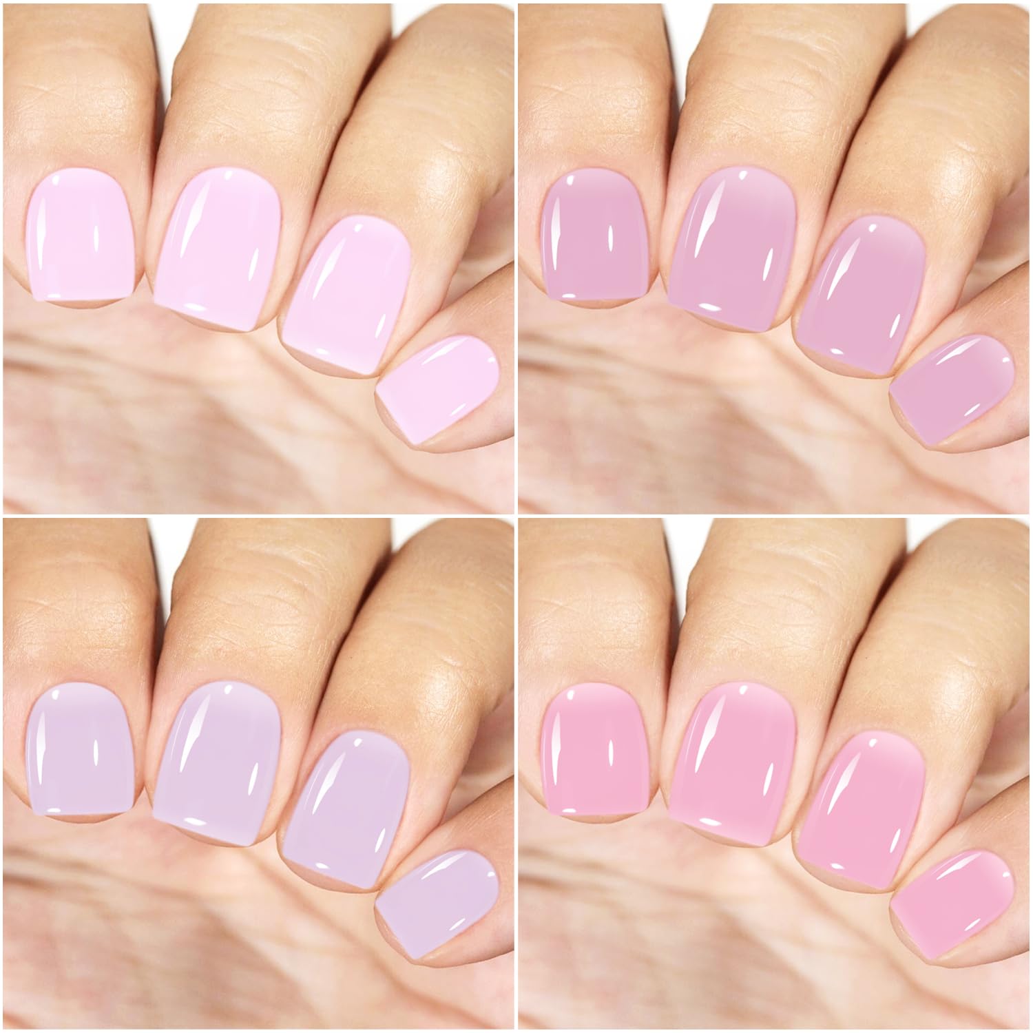 Vishine 45 Colors Gel Nail Polish Starter Kit with UV LED Nail Lamp - Sheer Milky Pink Jelly Nude Transparent Gel Polish, Base Coat, Top Coat & Matte Top Coat - Complete Nail Art Manicure Tools Set for Home Salon & Professional Use