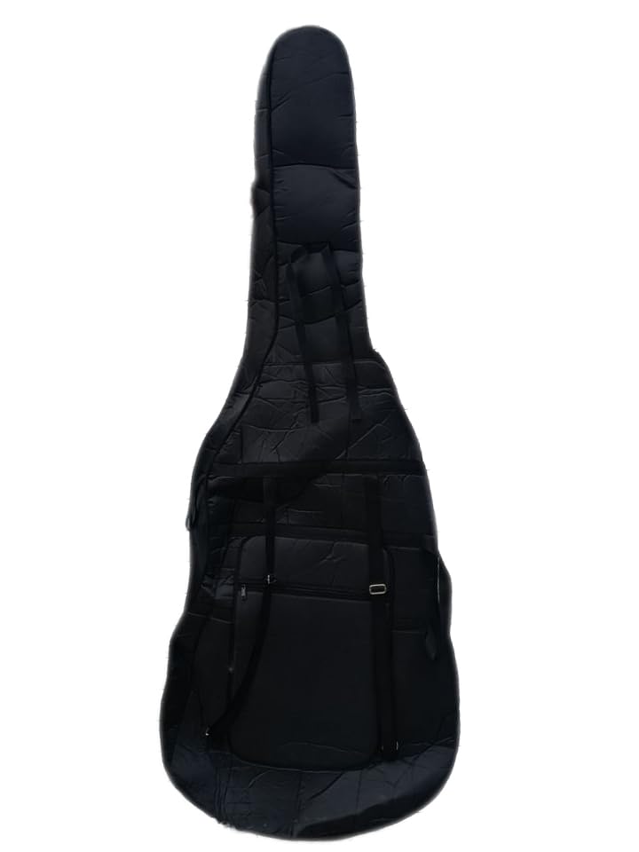 Oxford Cloth 3/4 Upright Double Bass Soft Case with Thick Padding, Waterproof, Multiple Storage Pockets & Adjustable Back Straps - Cello Gig Bag (Style 1) for Musicians, Orchestra Performances & Travel Protection