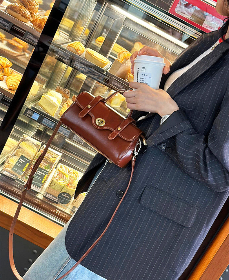 Compact Flap Handle Crossbody Bag for Women - Stylish & Lightweight Everyday Purse for Work, Travel & Shopping