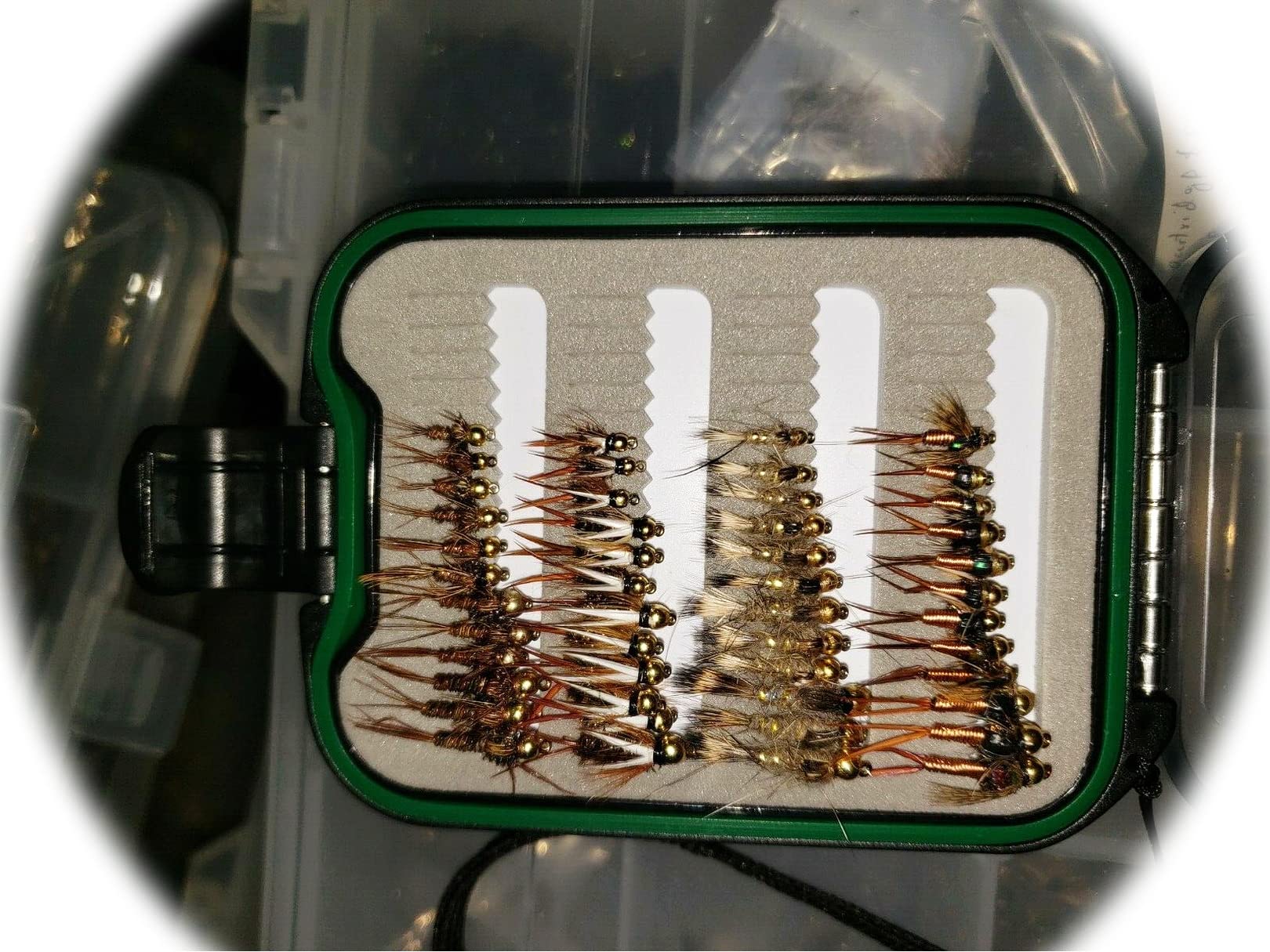 72-Piece Bead Head Nymph Trout Flies Set with Mini Lanyard Box - Premium Trout Fishing Lures & Fly Assortment - FL-1053RD - Perfect for Fly Fishing, Stream & River Trout Fishing