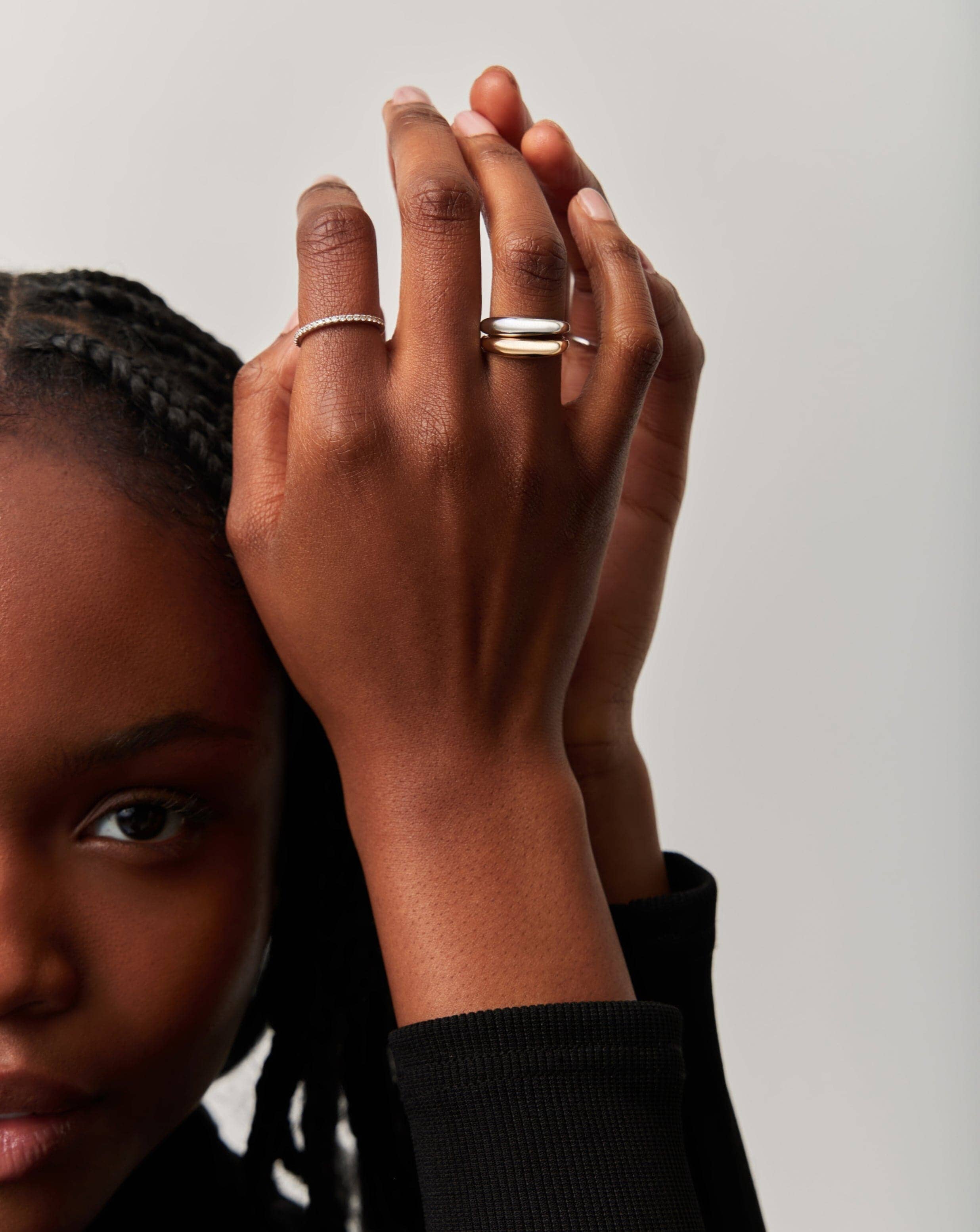 14K Solid Gold Classic Dome Ring for Women - Elegant Stackable Band for Everyday Wear, Gift Giving & Special Occasions