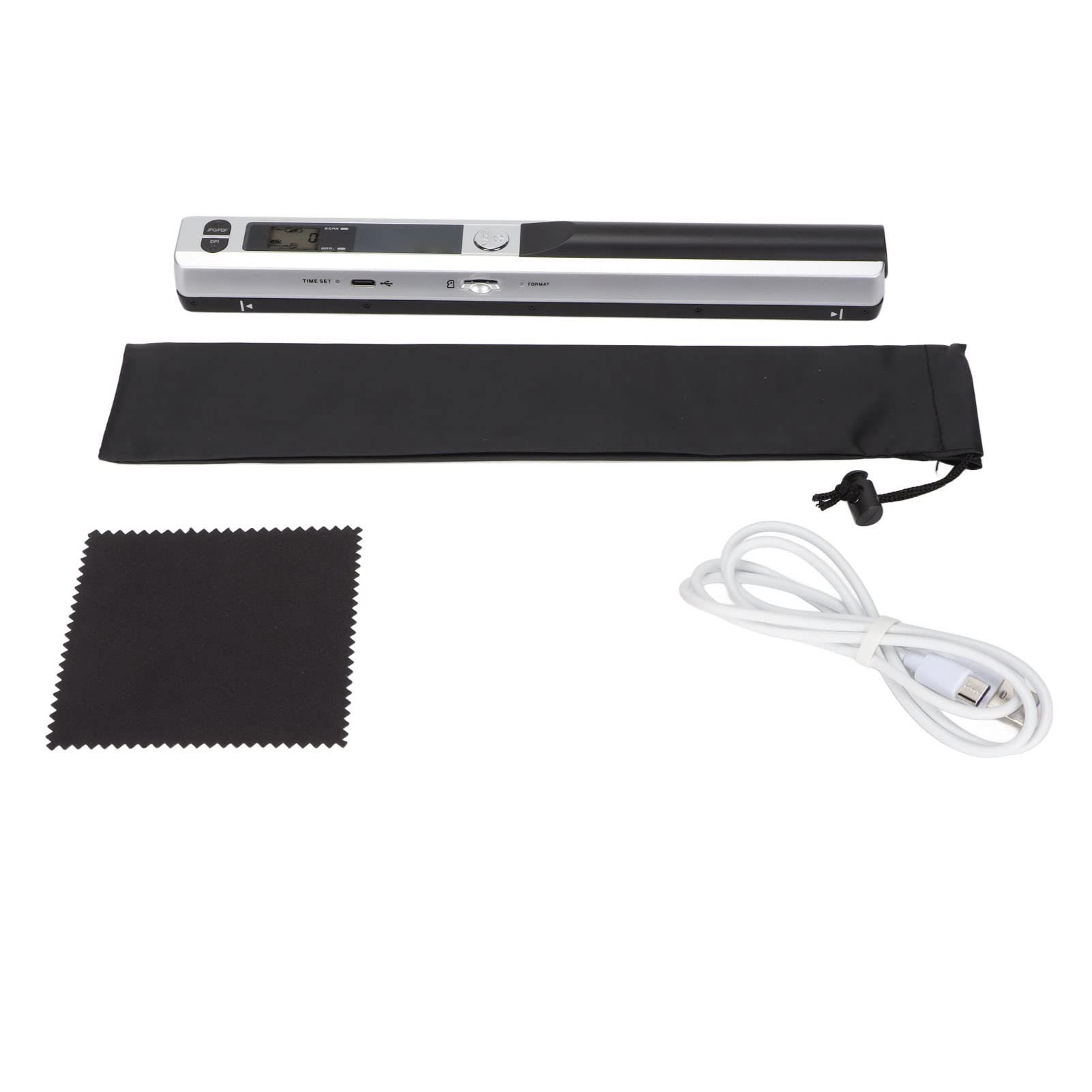 Portable Handheld Scanner - Compact & Lightweight Document & Photo Scanner with High-Resolution Imaging (Silver/Black) | Perfect for Office, Travel, Home Use & Digitizing Receipts