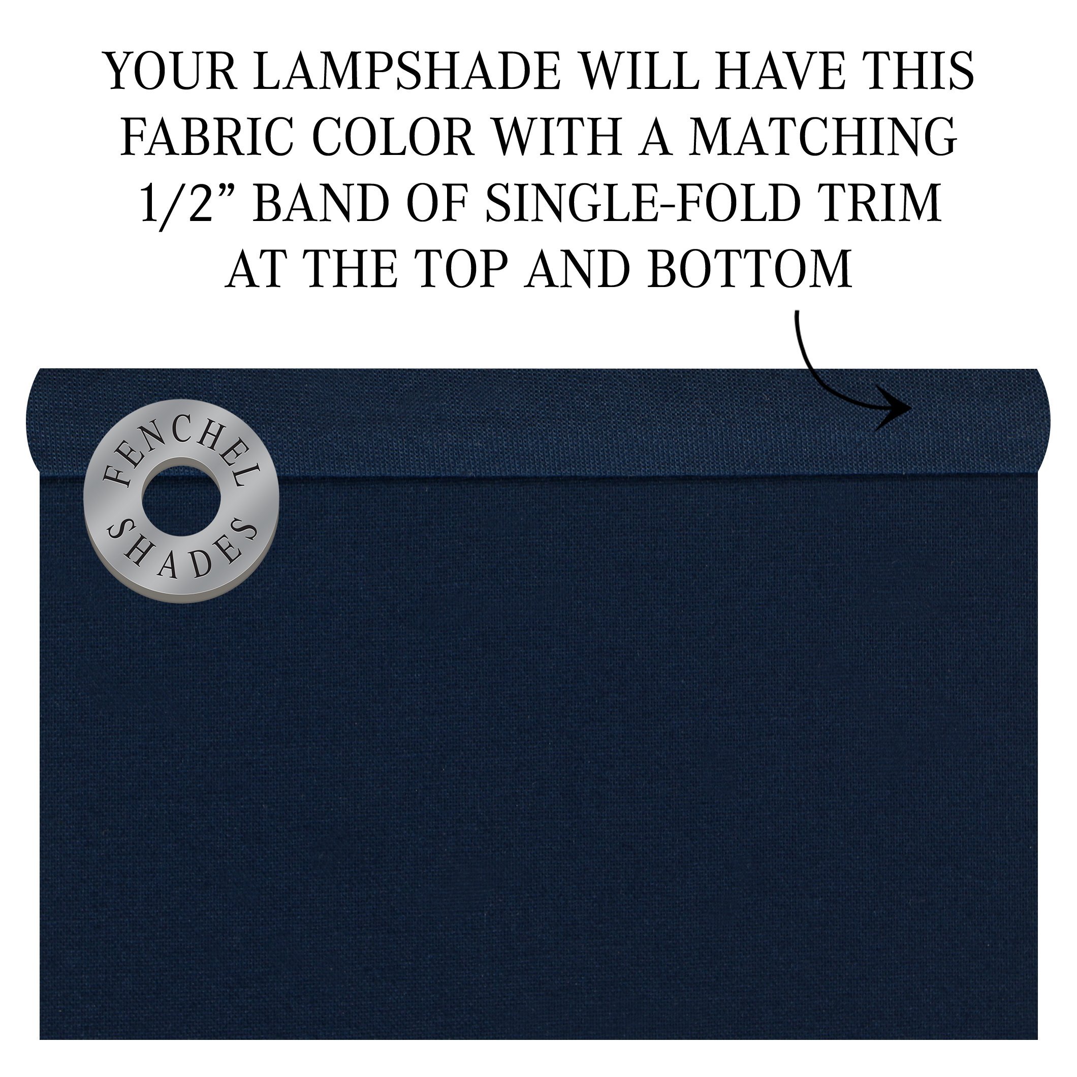 Navy Blue Linen Lampshade 4