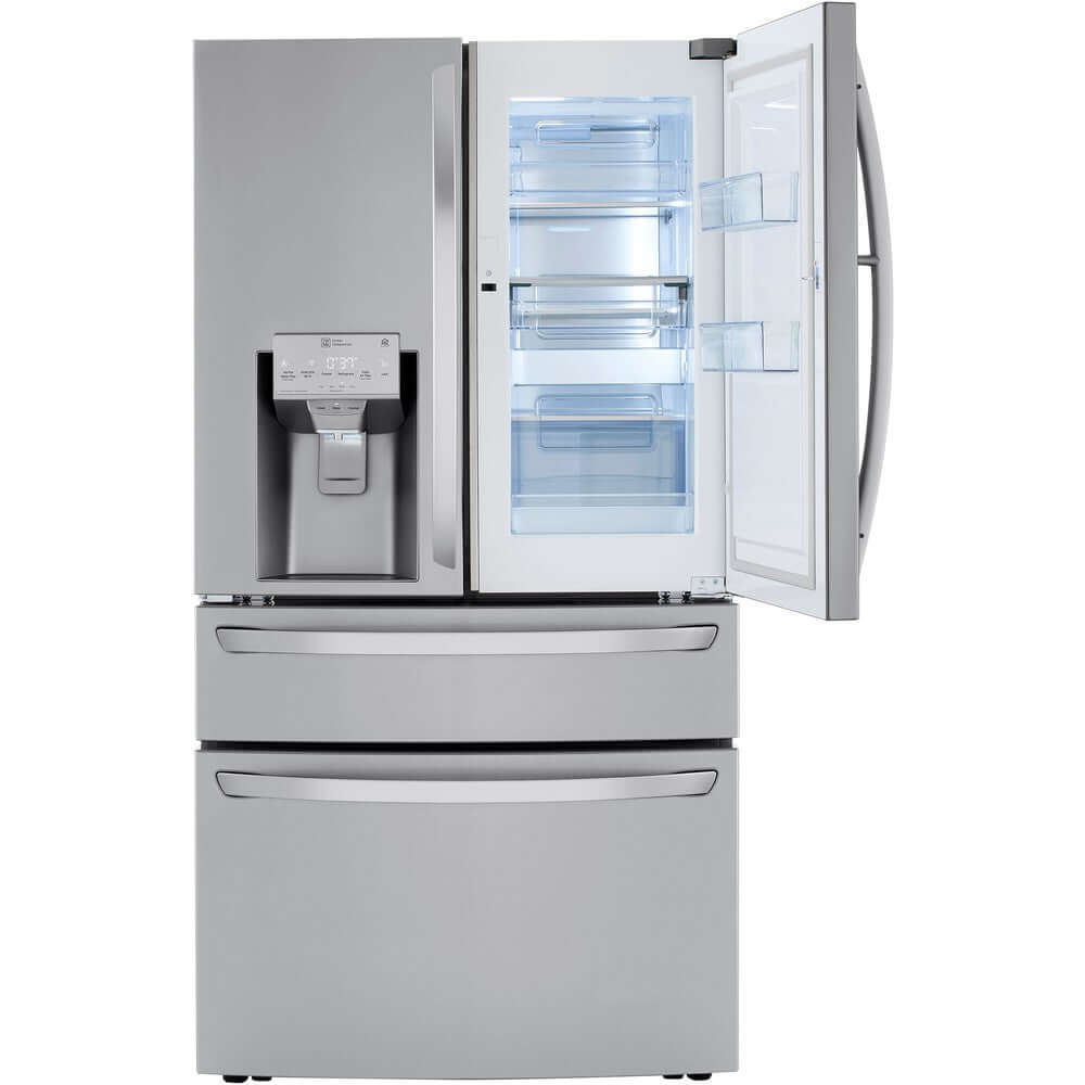 LG LRMDS3006S 30 Cu. Ft. Stainless Steel 36-Inch French Door Refrigerator with 4 Doors - Perfect for Modern Kitchens & Large Family Homes