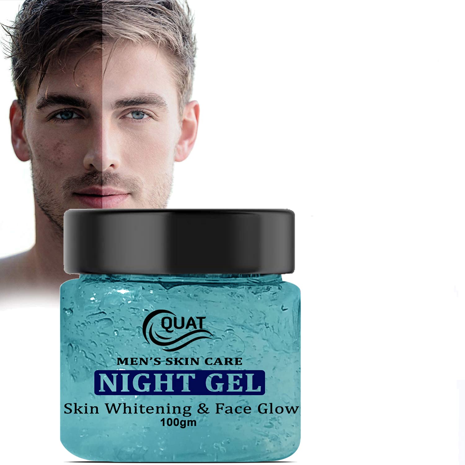 Quat Skin Care Night Gel - Skin Whitening & Brightening Face Gel for Glowing Skin | Hydrating Formula for Oily Skin | Suitable for Women & Men (100g) | Perfect for Nighttime Skincare Routine & Dark Spot Reduction