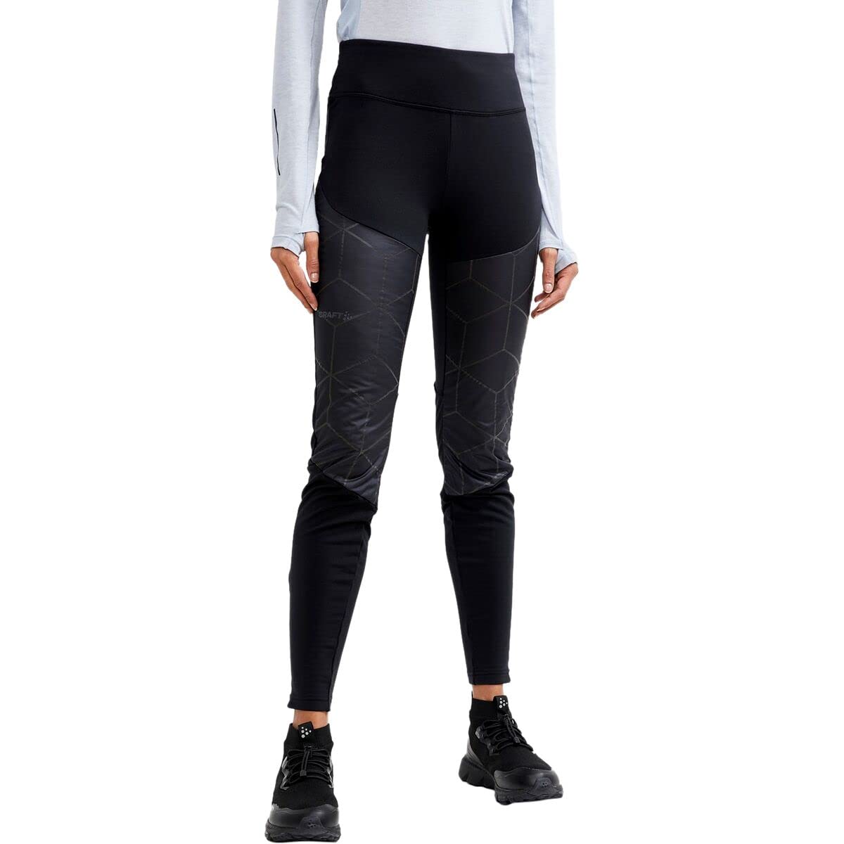 Craft Sportswear Women's ADV Subz Lumen Padded Running Tights 2 - Reflective, Windproof Workout Leggings for High-Intensity Training & Outdoor Jogging